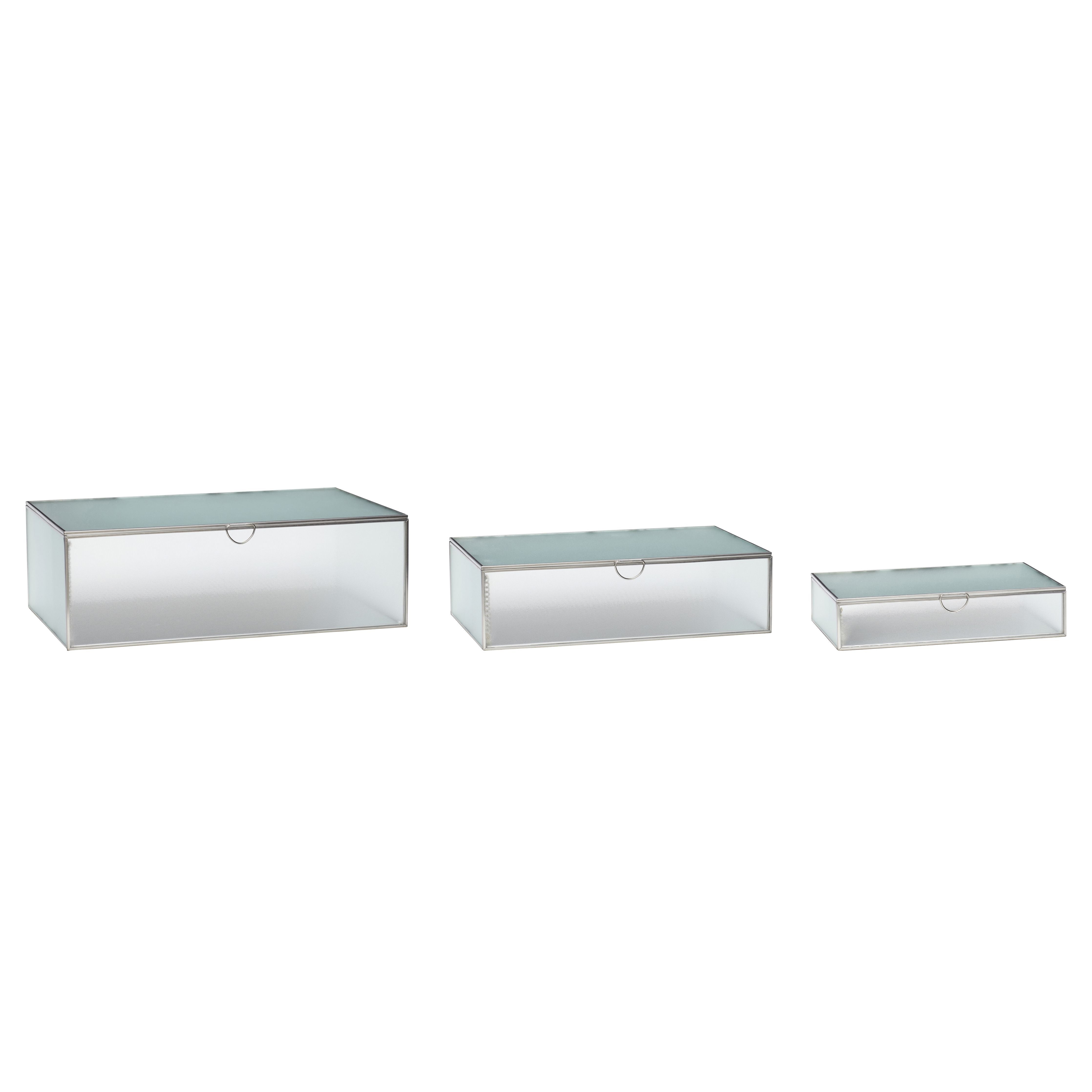 [product_category]-Hübsch Ripple Glass Boxes (Set Of 3), Nickel-Hübsch-5712772073049-151104-HUB-1