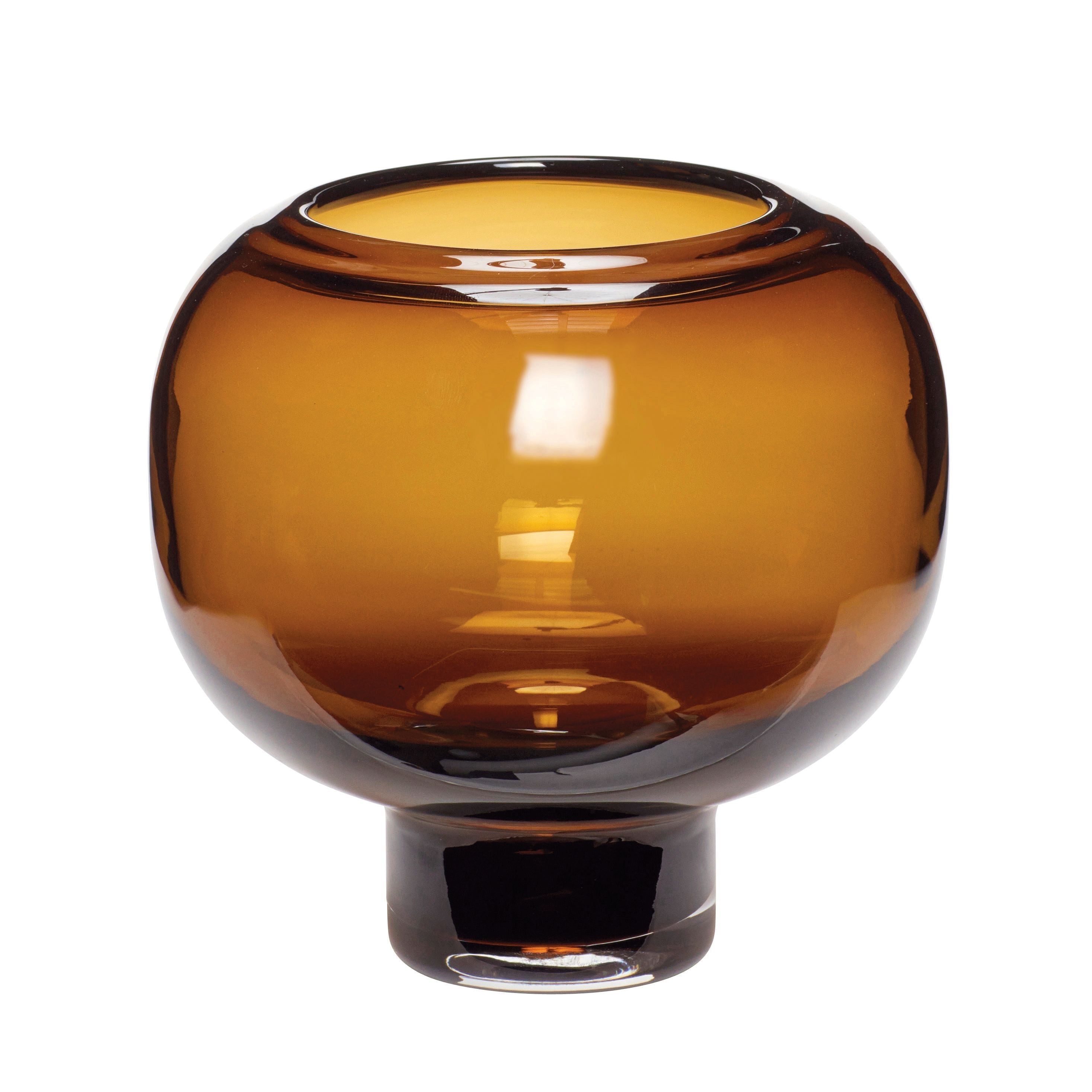 [product_category]-Hübsch Rue Vase Glass Amber-Hübsch-5712772069929-660901-HUB-1
