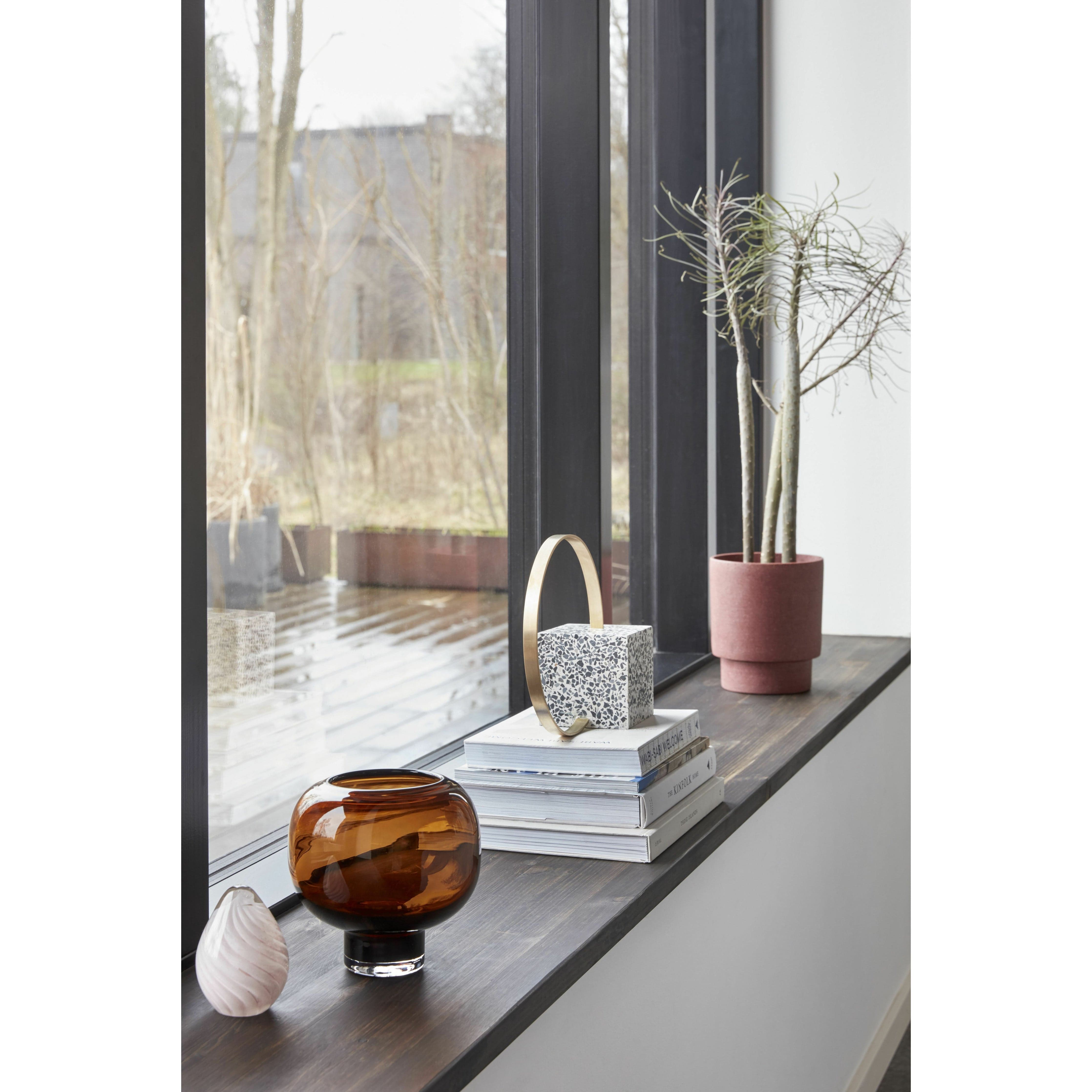 [product_category]-Hübsch Rue Vase Glass Amber-Hübsch-5712772069929-660901-HUB-3
