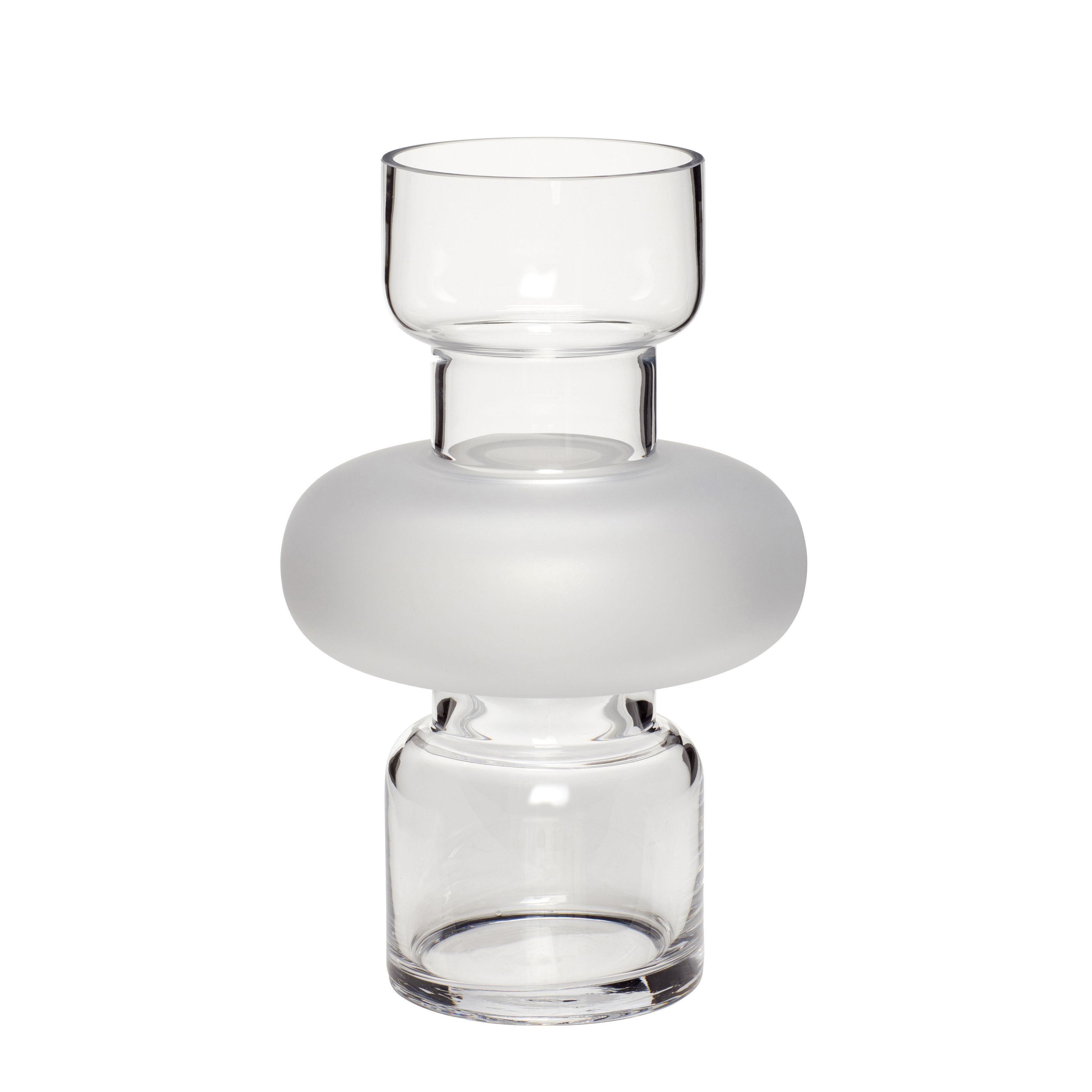 Hübsch Sculpt Vase Glass Clear