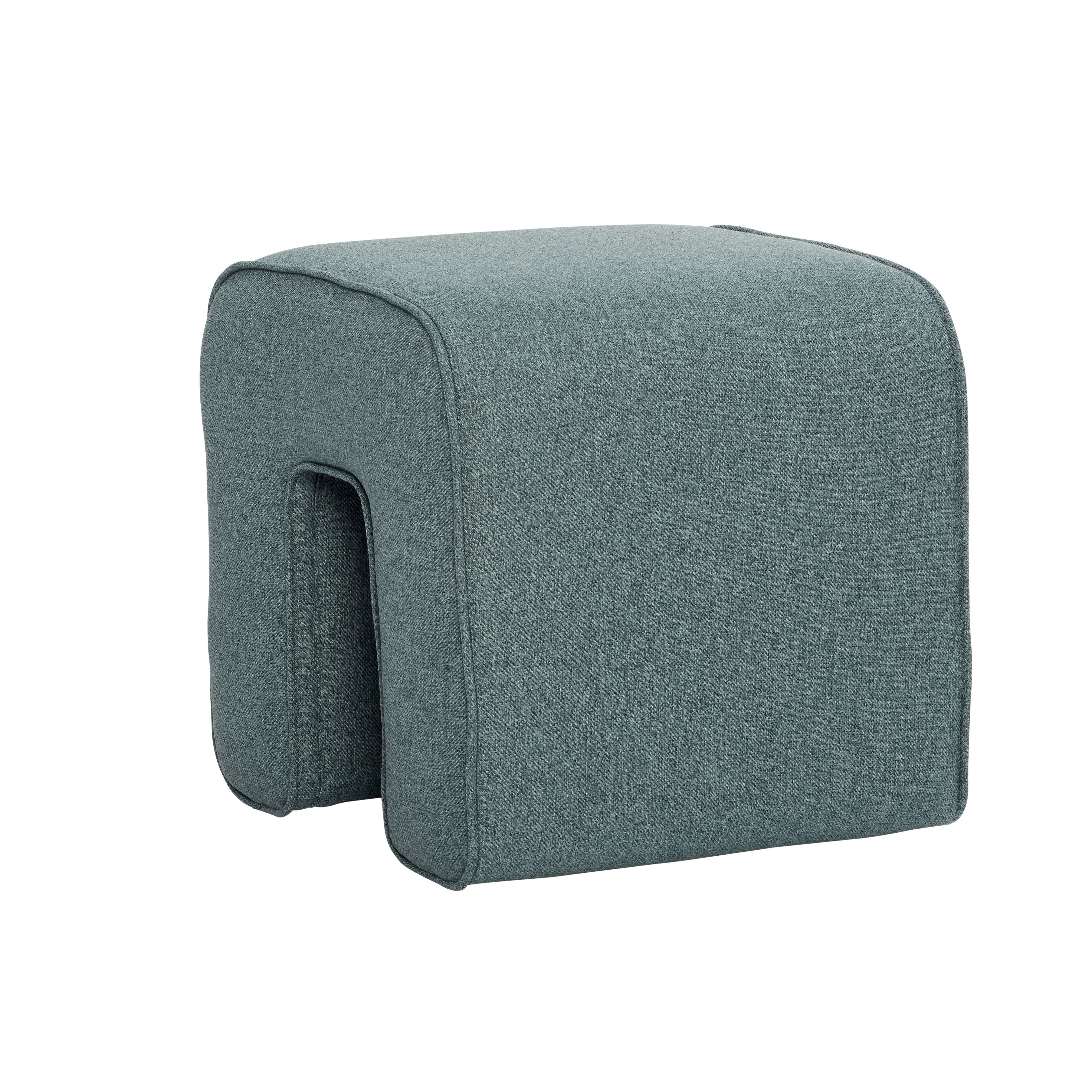 [product_category]-Hübsch Sculpture Pouf Polyester Green-Hübsch-5712772101629-101203-HUB-2