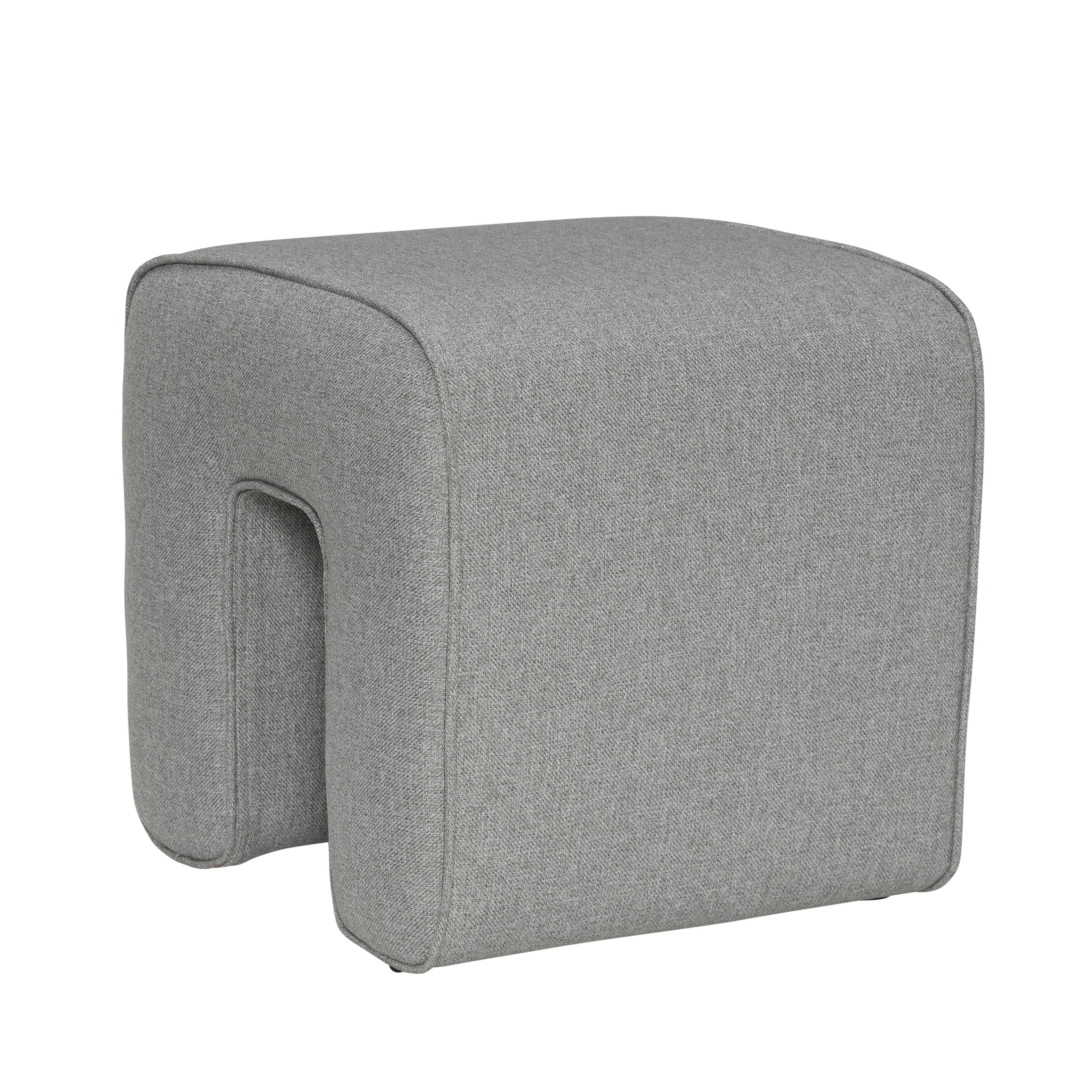 [product_category]-Hübsch Sculpture Pouffe Grey-Hübsch-5712772119532-101501-HUB-2