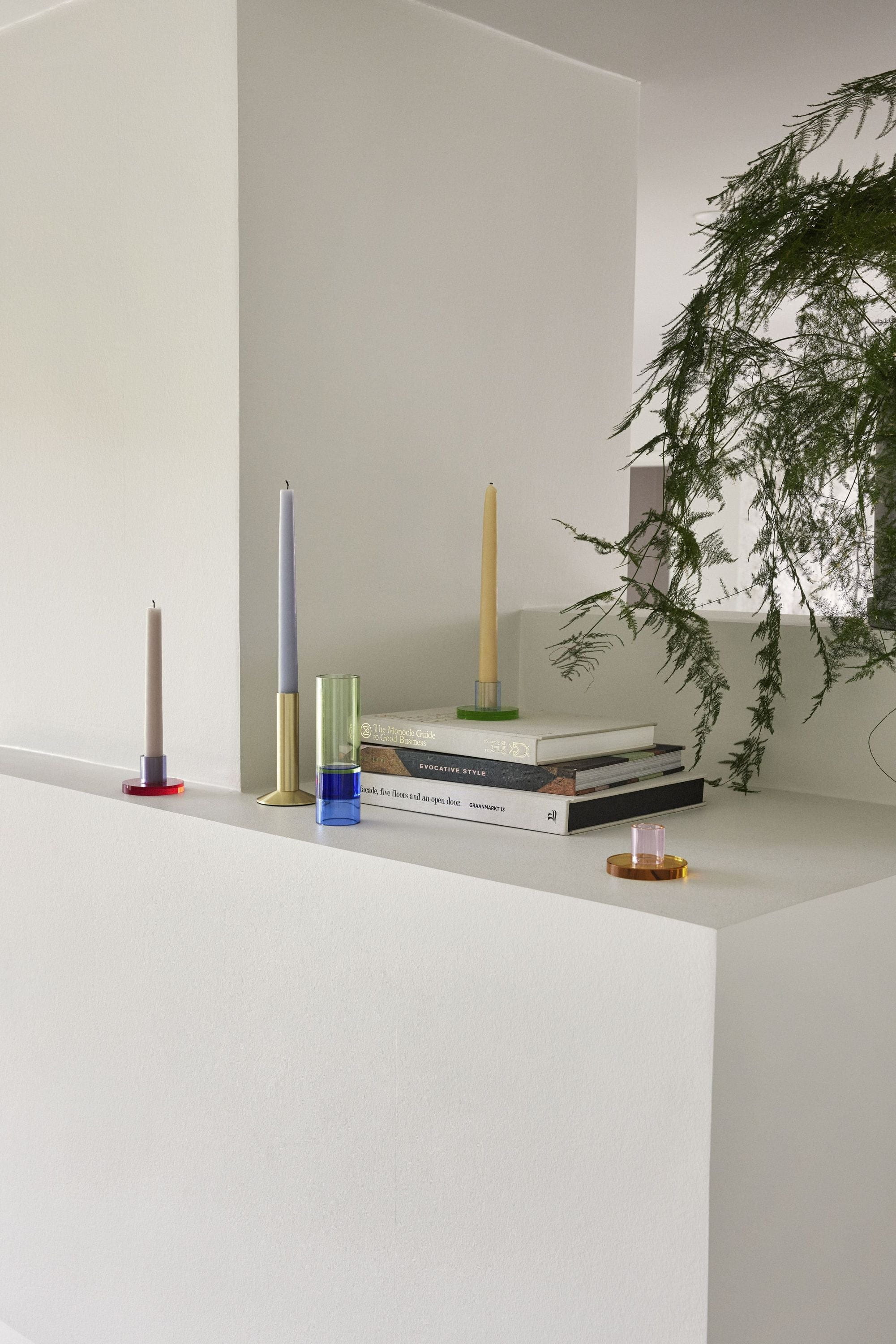 [product_category]-Hübsch Sleek Candle Holder, Brass Color-Hübsch-5712772130254-991711-HUB-6