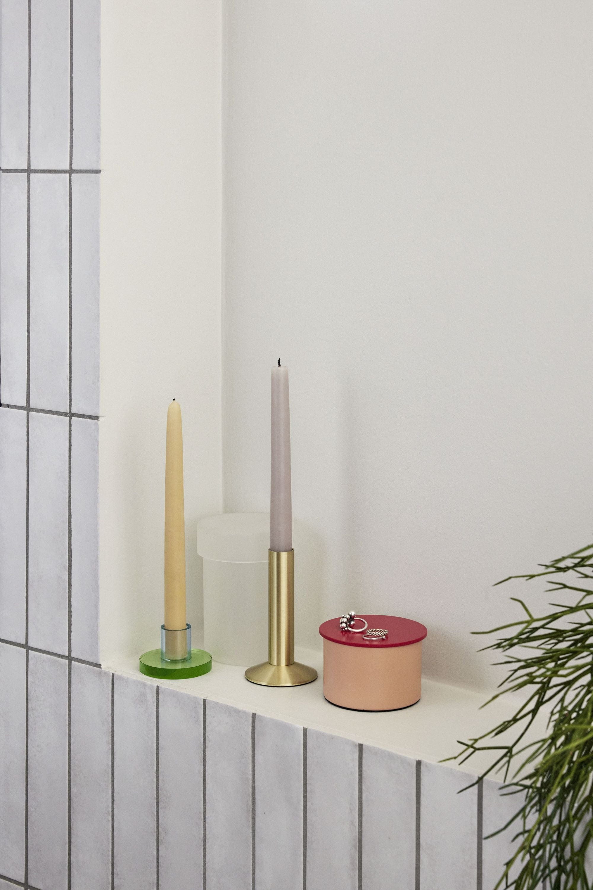 [product_category]-Hübsch Sleek Candle Holder, Brass Color-Hübsch-5712772130254-991711-HUB-7