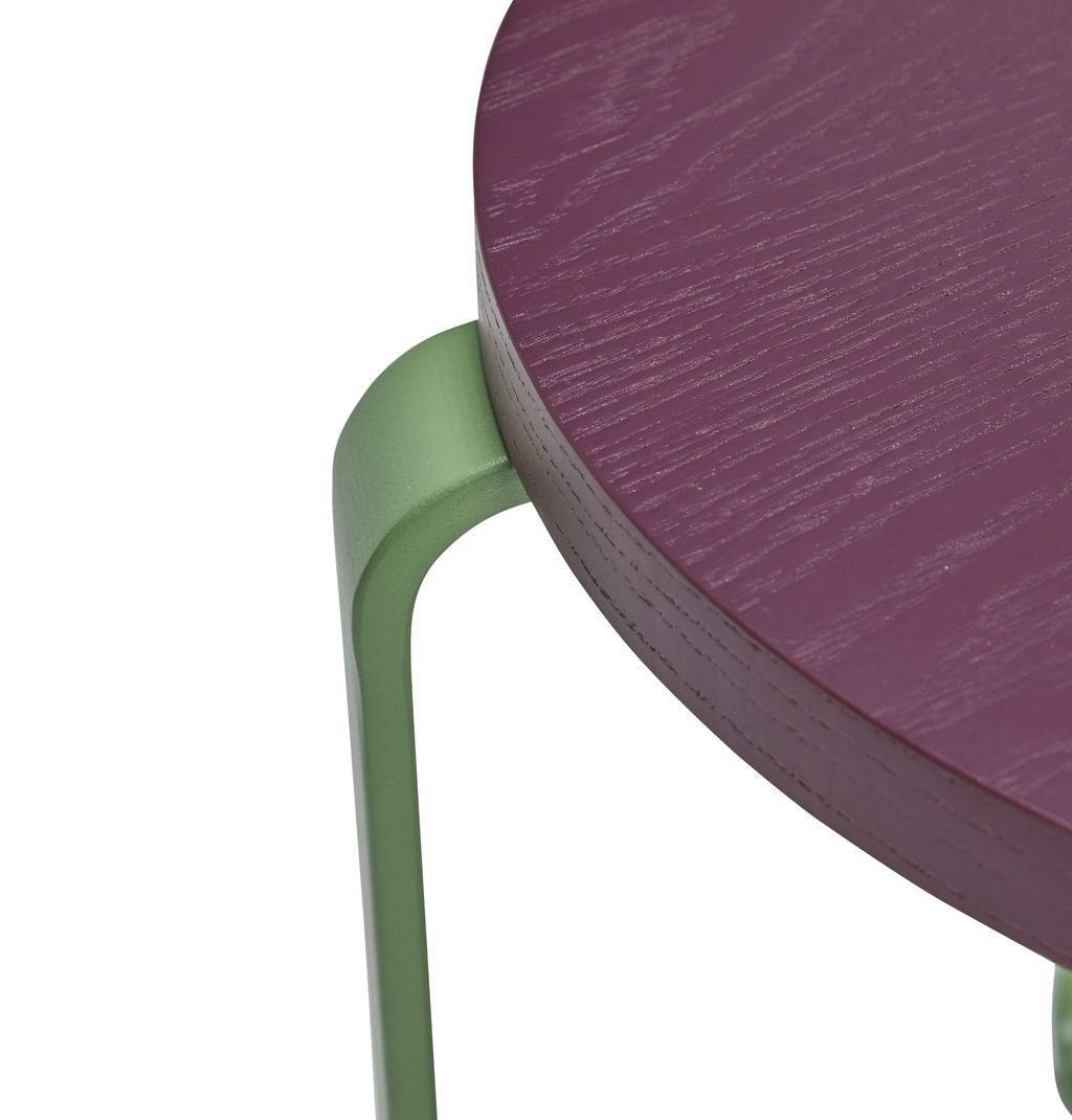 [product_category]-Hübsch Smile Stool, Burgundy/Green-Hübsch-5712772127070-021607-HUB-2