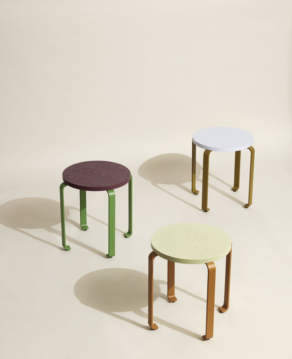 [product_category]-Hübsch Smile Stool, Khaki/Light Blue-Hübsch-5712772127100-021608-HUB-4
