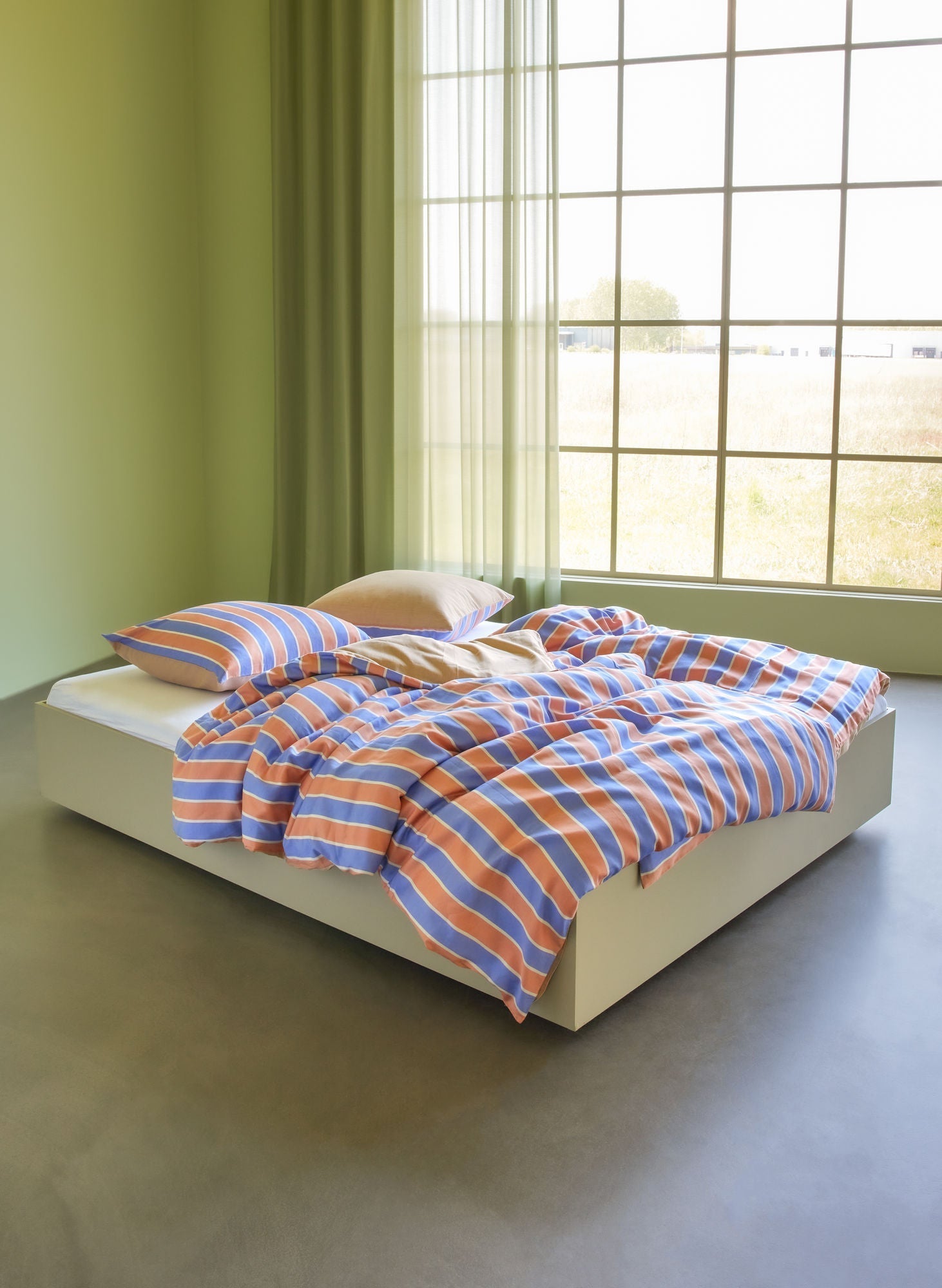 [product_category]-Hübsch Solace Bed Linen 60X63 140X200 Blue/Orange-Hübsch-5712772102015-061204-HUB-4