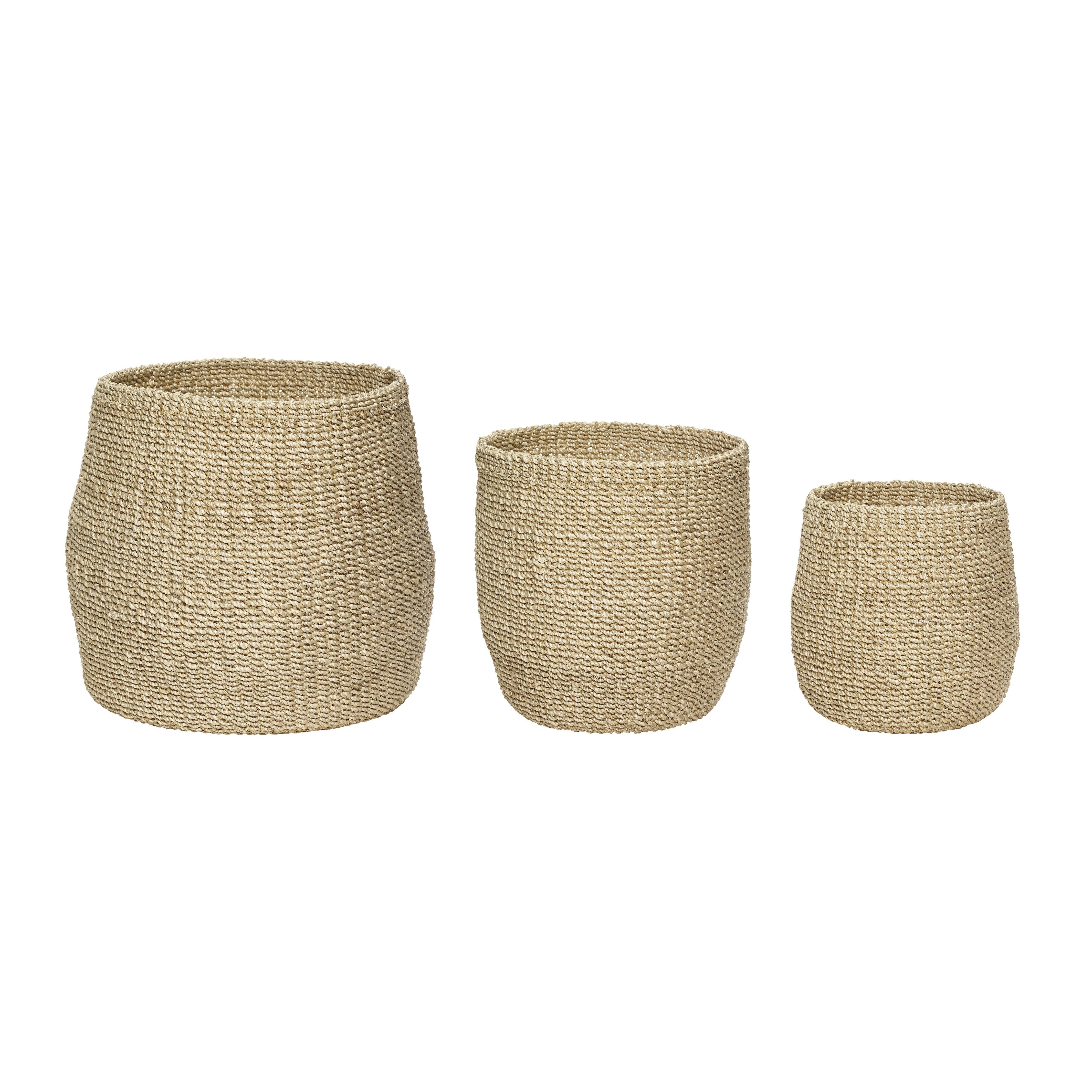 [product_category]-Hübsch Sort Baskets (Set Of 3), Natural-Hübsch-5712772068182-820801-HUB-1