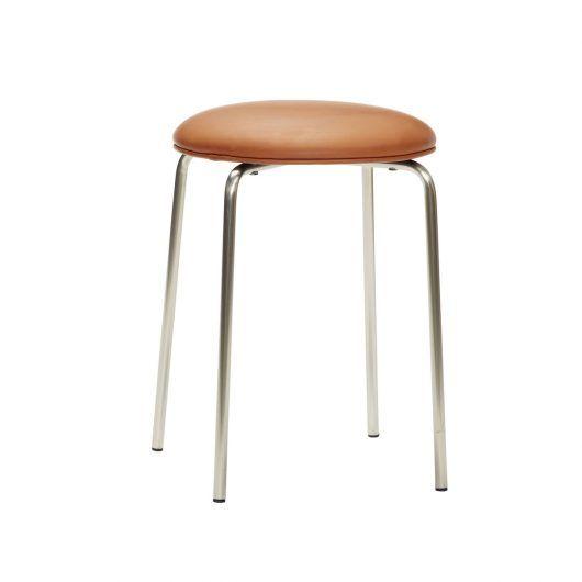 [product_category]-Hübsch Stack Stool, Brown/Nickel-Hübsch-5712772112212-21314-HUB-1