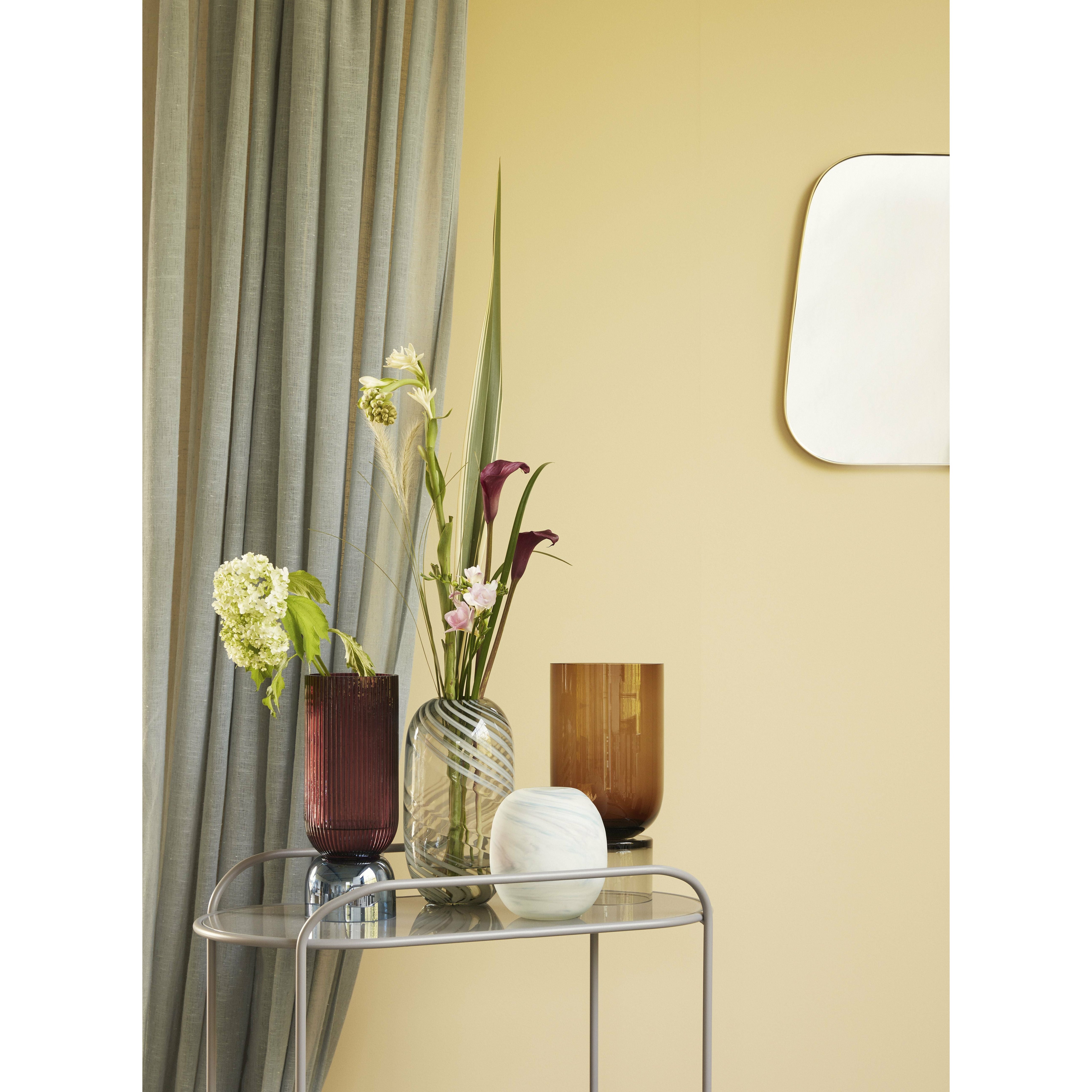 [product_category]-Hübsch Stand Vase Handmade Glass Amber/Grey, øx H 16x32 Cm-Hübsch-5712772073216-181108-HUB-7
