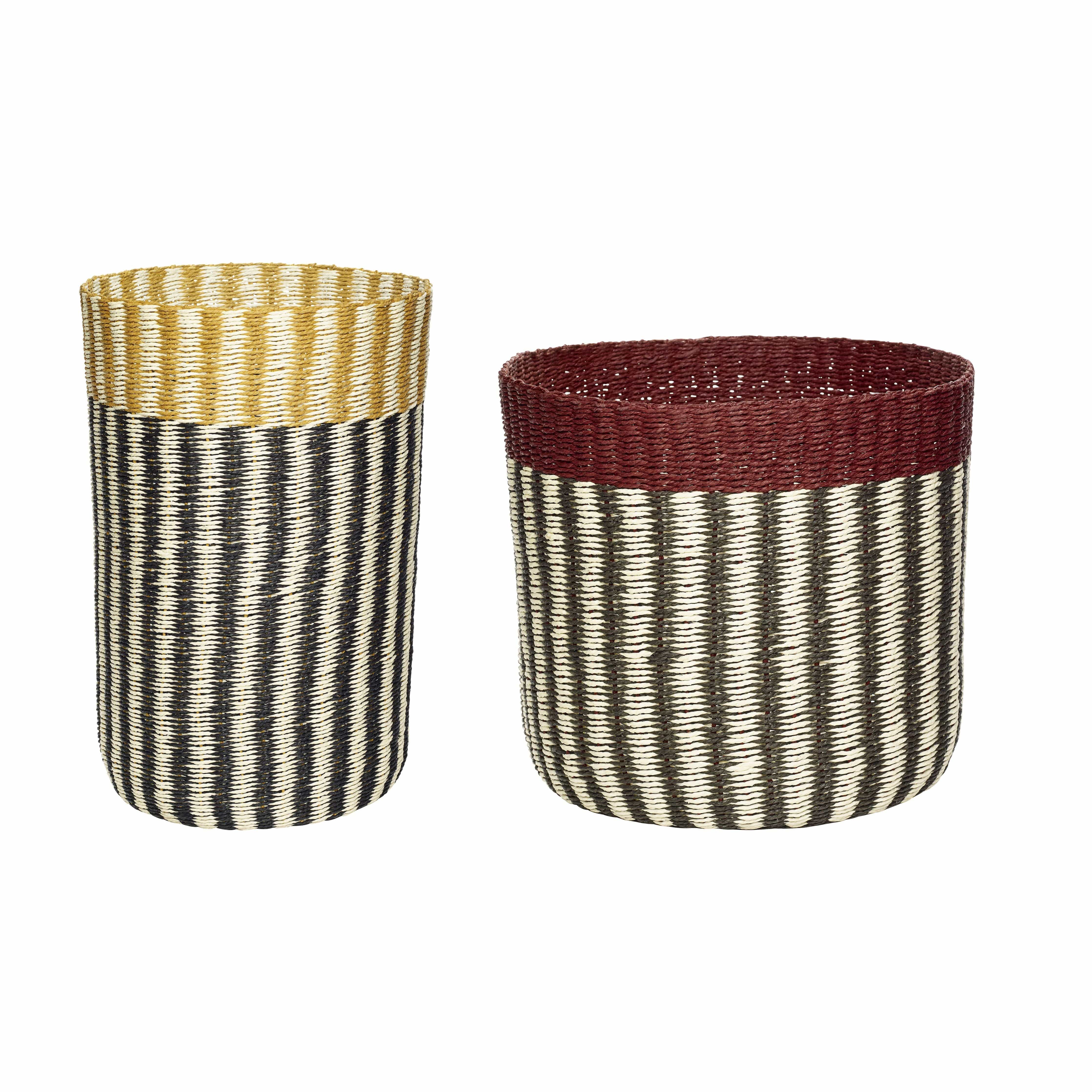 [product_category]-Hübsch Vertigo Baskets Set Of 2, Multicolour-Hübsch-5712772069585-510802-HUB-1