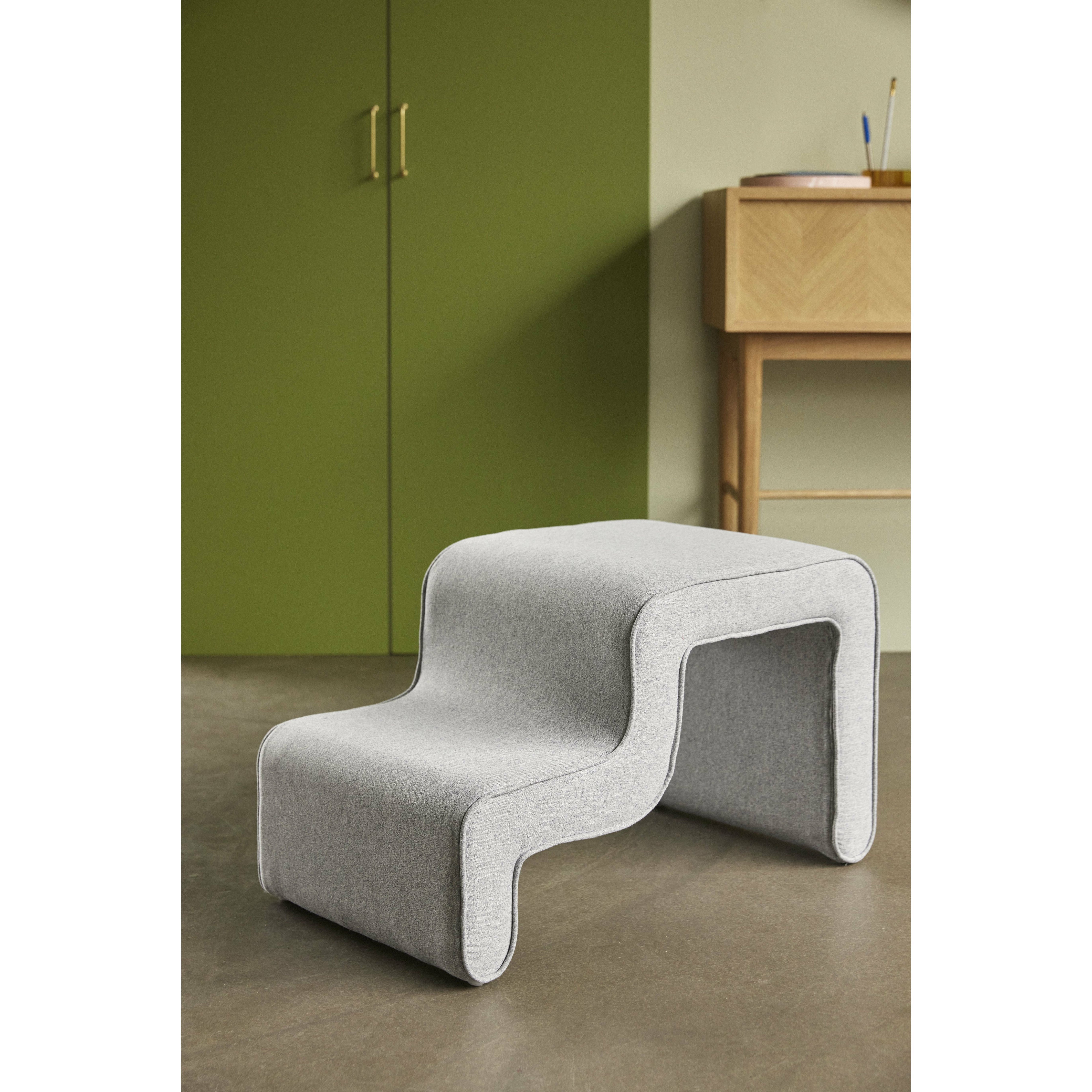 [product_category]-Hübsch Wave Pouf Polyester Grey-Hübsch-5712772115336-101410-HUB-4