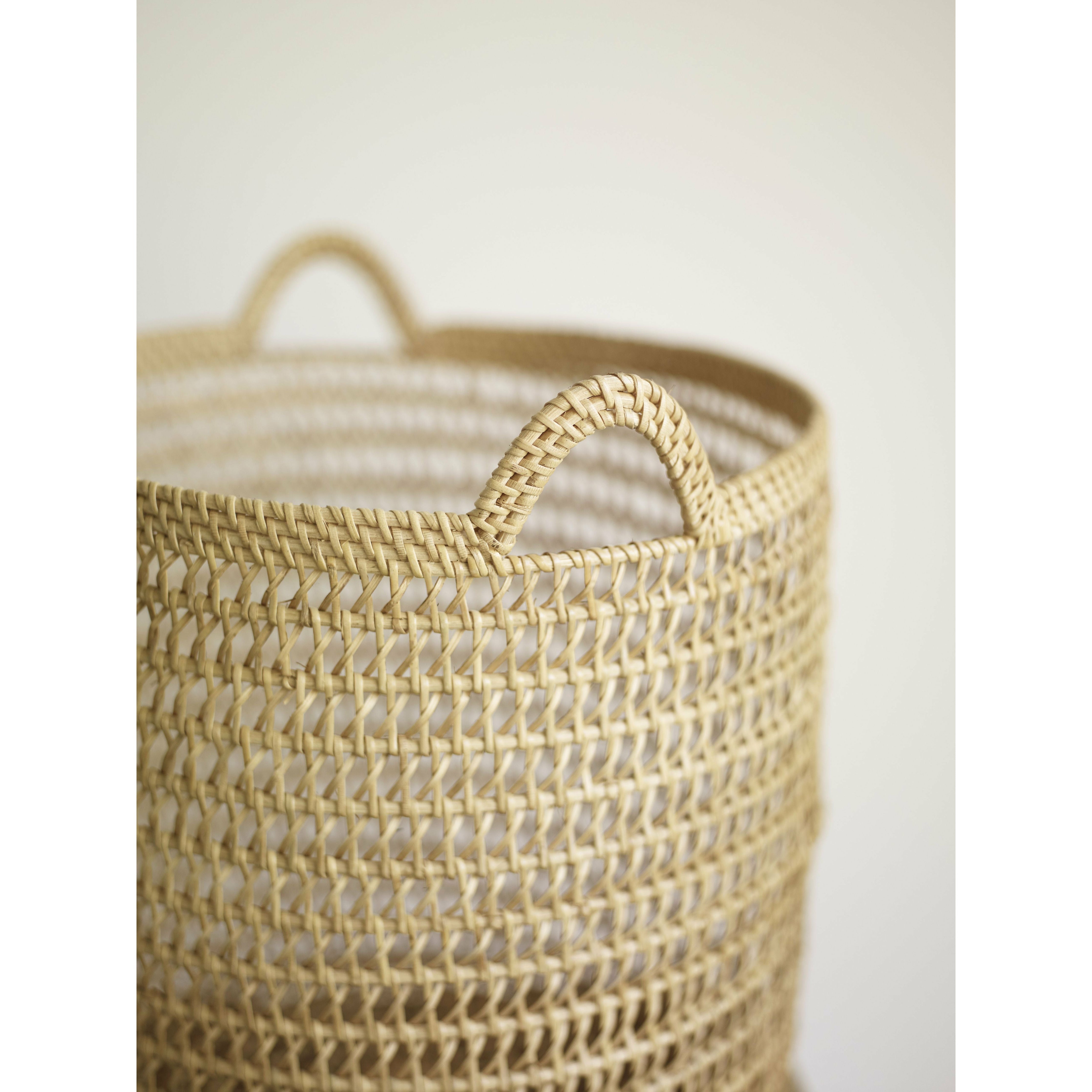 [product_category]-Hübsch Weave Korb M Griffe Rattan Natur 2 Er Set-Hübsch-5712772067956-170801-HUB-2