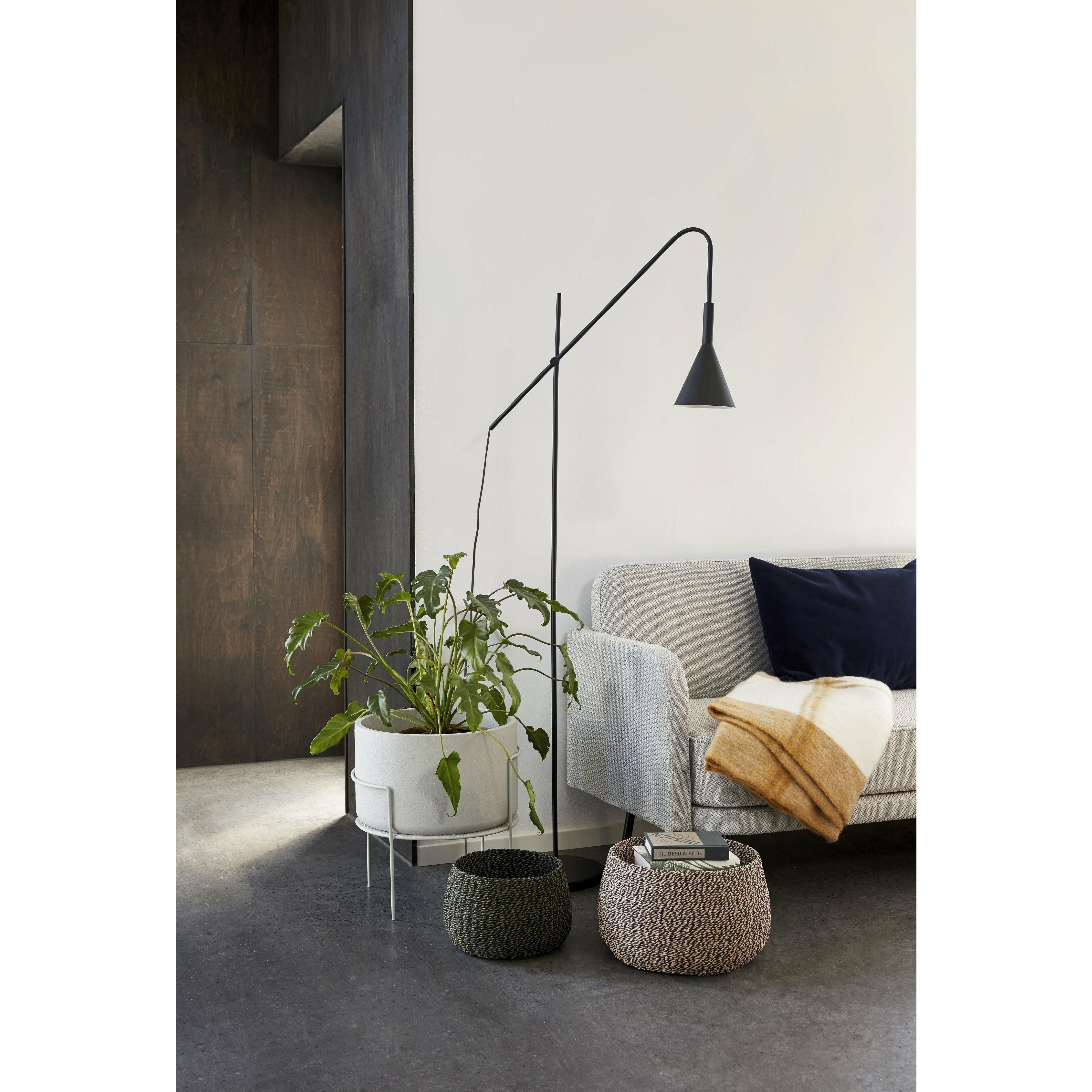[product_category]-Hübsch Willow Cushion With Filling Velour Blue-Hübsch-5712772070680-100908-HUB-3