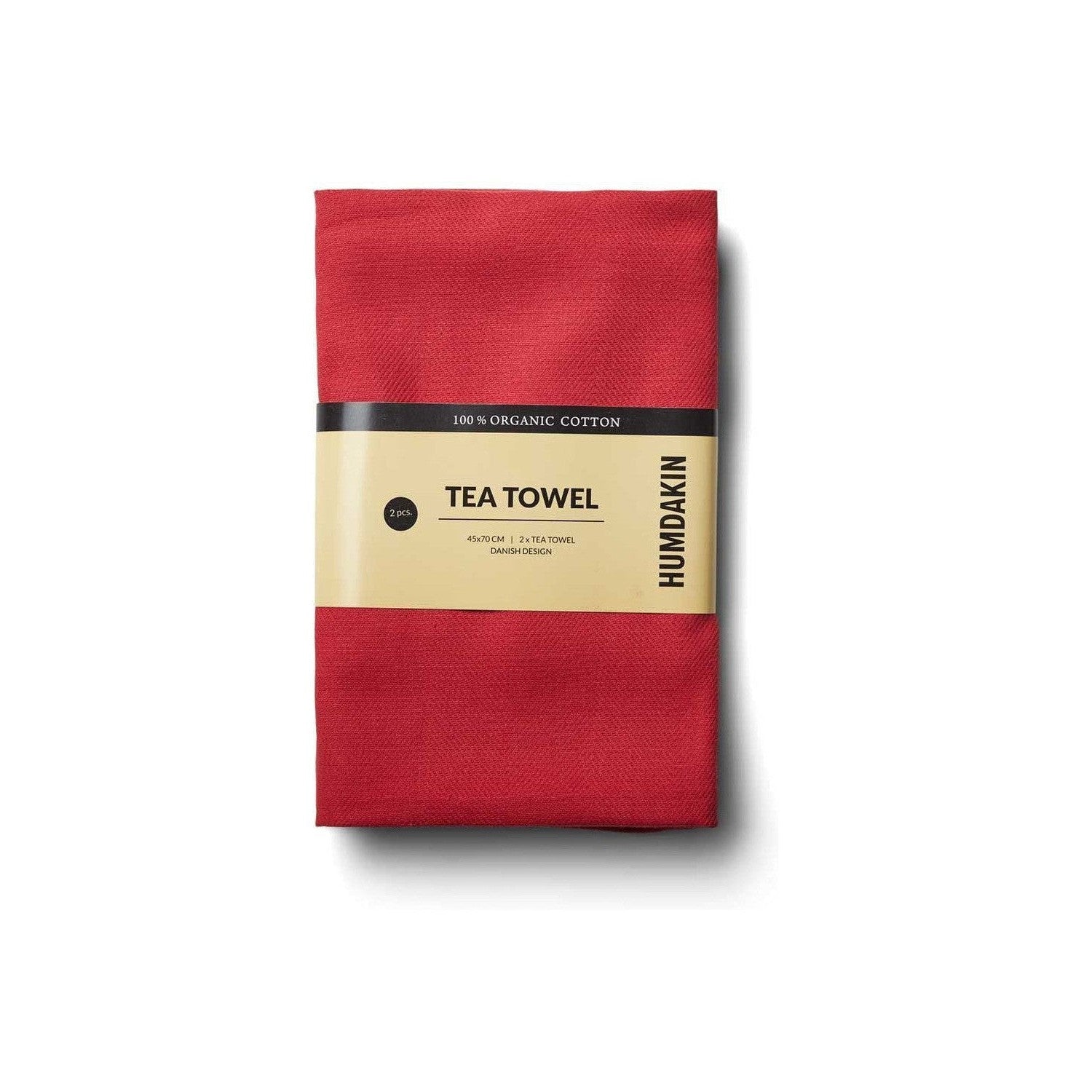 [product_category]-Humdakin Christmas Organic Tea Towel, Christmas Red-Humdakin-5713391011924-73-HUM-1