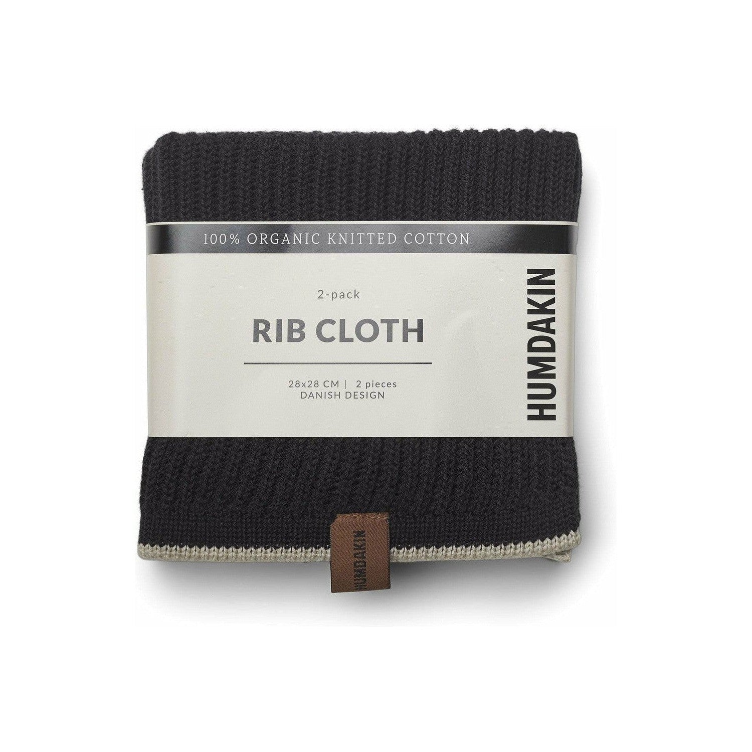 [product_category]-Humdakin Ribbed Cloth Coal/Light Stone, 2 Pcs.-Humdakin-5713391012273-335-123-HUM-1