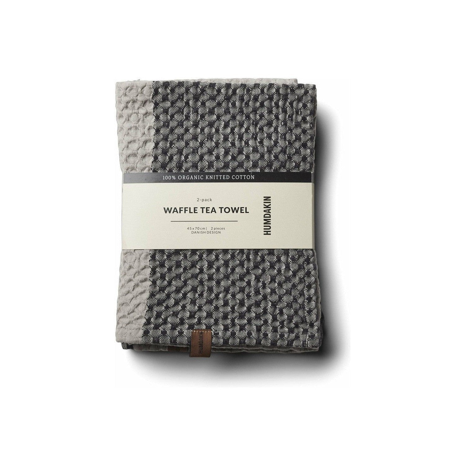 [product_category]-Humdakin Waffle Tea Towel Coal/Stone, 2 Pcs.-Humdakin-5713391012334-339-127-HUM-1