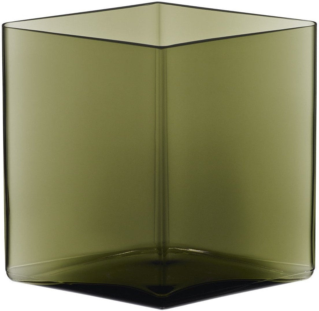 [product_category]-Iittala Ruutu Vase Moss Green, 18cm-Iittala-6411923652421-1015574-IIT-1