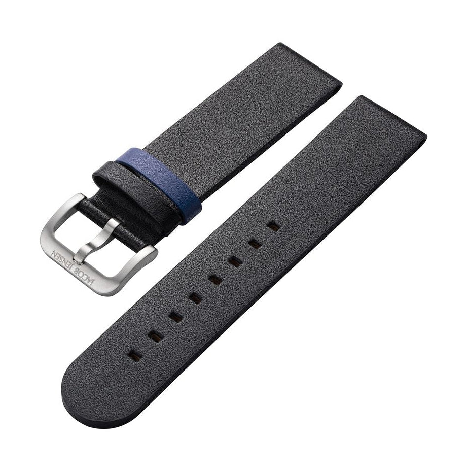 [product_category]-Jacob Jensen Microfibre Tape 16mm For 170 Timeless Nordic Contemporary, Black/Blue-Jacob Jensen-4045346114772-5700170-JAC-1