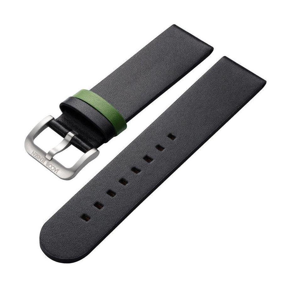 [product_category]-Jacob Jensen Microfibre Tape 20mm For 162 Timeless Nordic Contemporary, Black/Green-Jacob Jensen-4045346114765-5700162-JAC-1