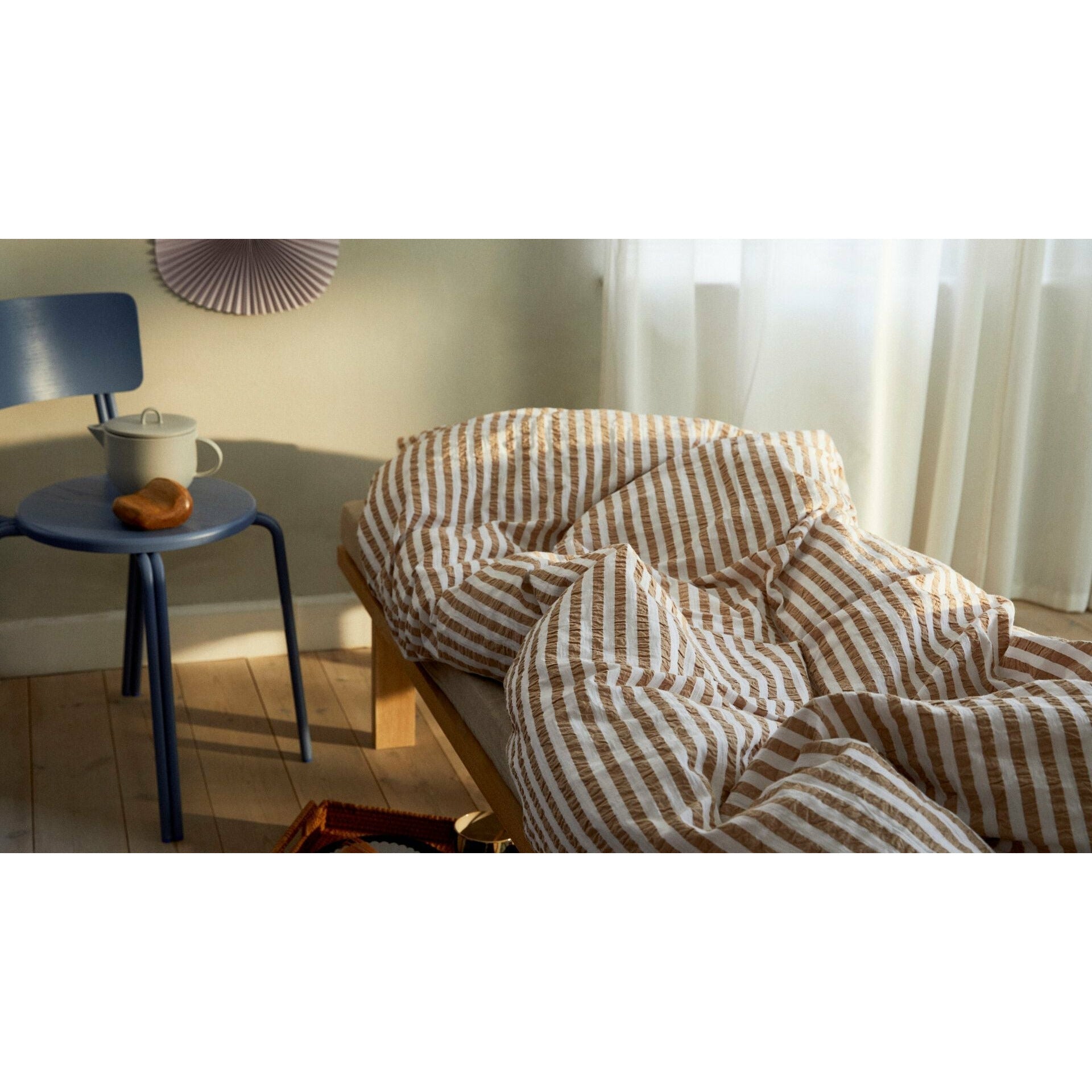 [product_category]-Juna Bæk & Bølge Lines Bed Linen 140x220 Cm, Sand/White-Juna-5713397366332-636633-JUN-5