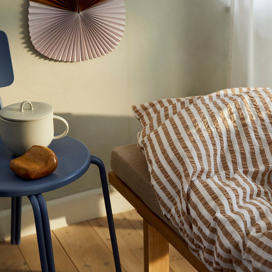 [product_category]-Juna Bæk & Bølge Lines Bed Linen 200x220 Cm, Sand/White-Juna-5713397366349-636634-JUN-5