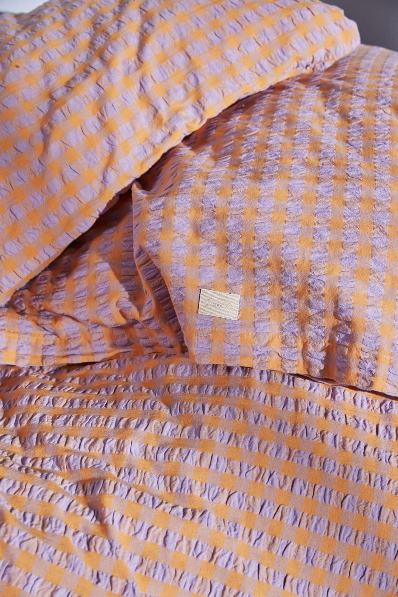 [product_category]-Juna Bæk&Bølge Bed Linen 140x200 Cm, Lavender Blue/Peach-Juna-5713397360484-636048-JUN-15