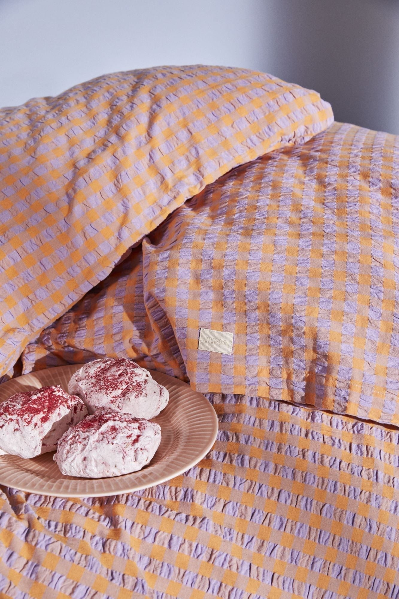 [product_category]-Juna Bæk&Bølge Bed Linen 140x200 Cm, Lavender Blue/Peach-Juna-5713397360484-636048-JUN-16