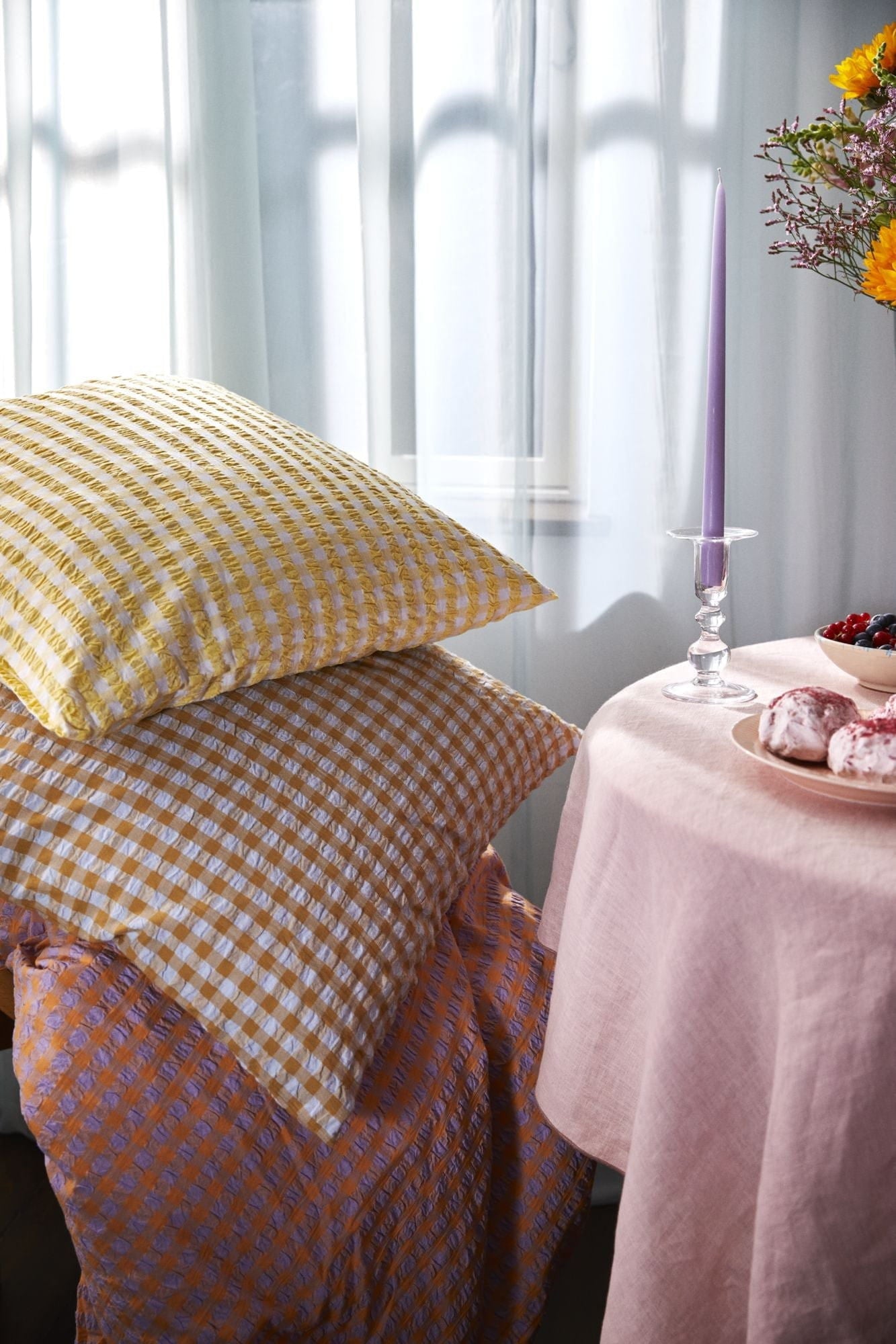 [product_category]-Juna Bæk&Bølge Bed Linen 140x220 Cm, Lavender Blue/Peach-Juna-5713397360491-636049-JUN-5