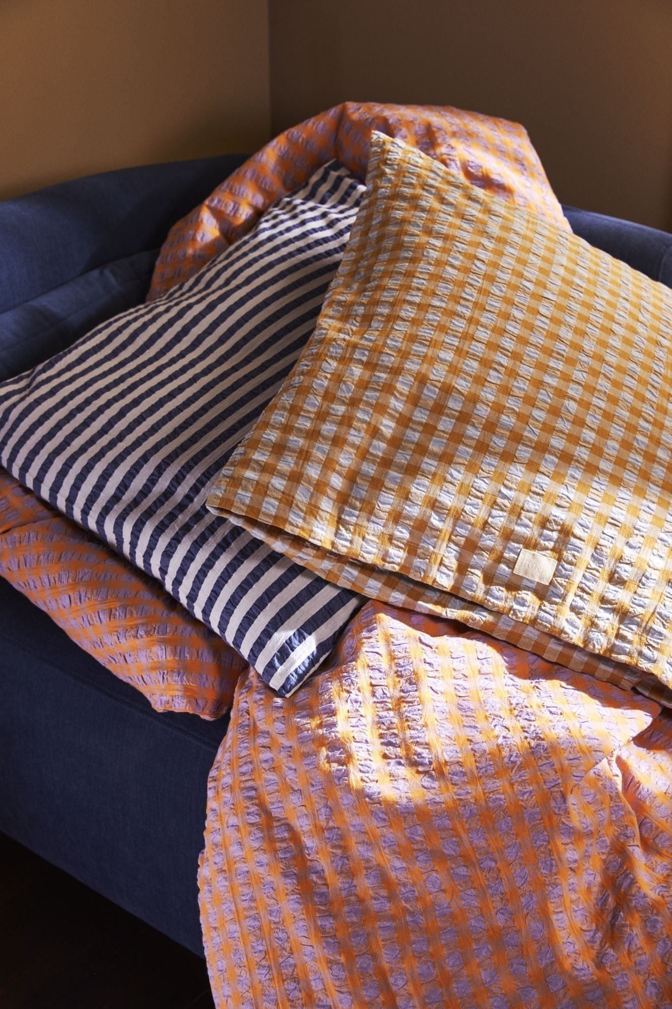 [product_category]-Juna Bæk&Bølge Bed Linen 200x220 Cm, Lavender Blue/Peach-Juna-5713397360507-636050-JUN-2