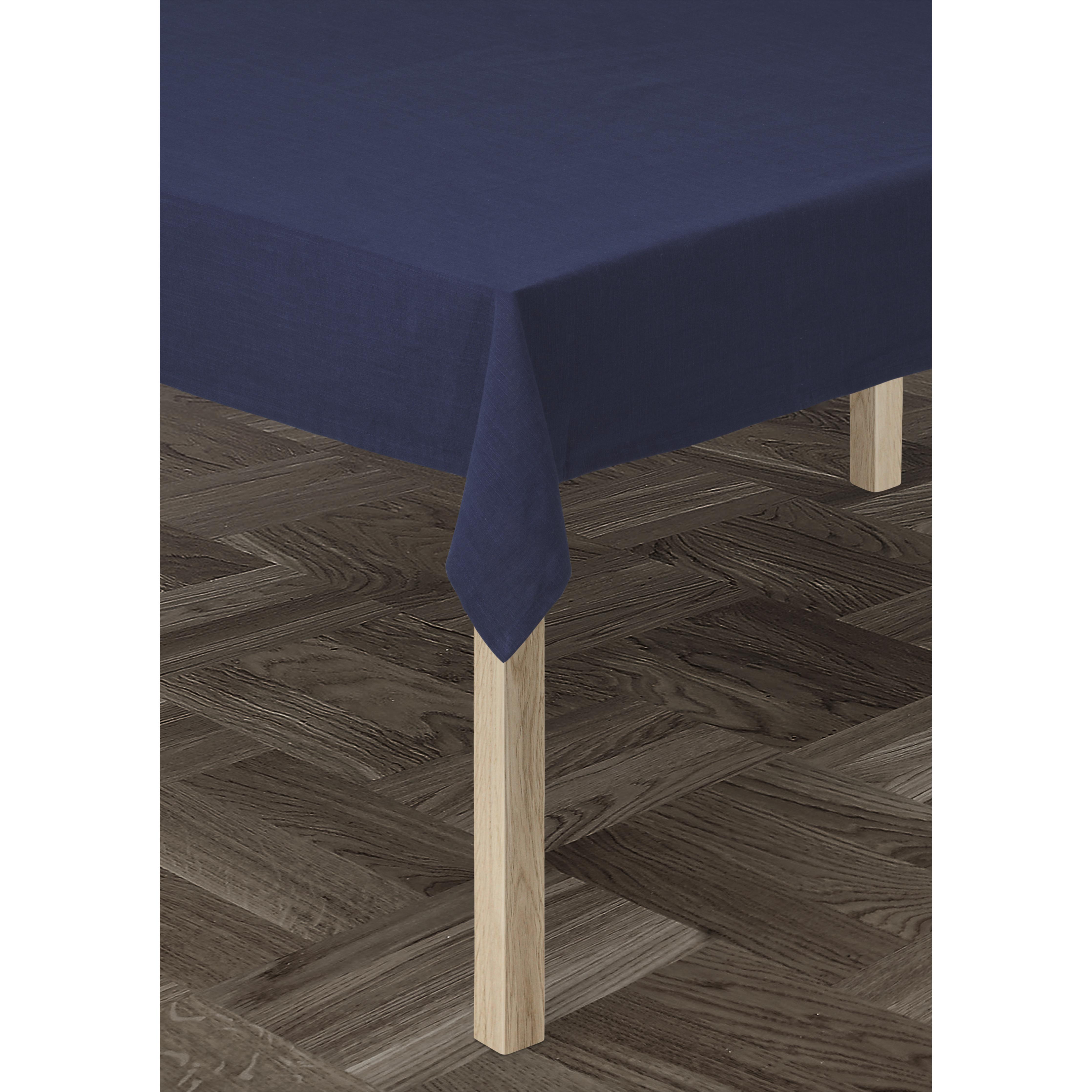 Juna Basic Cotton ubrus 150x220 cm, tmavě modrá