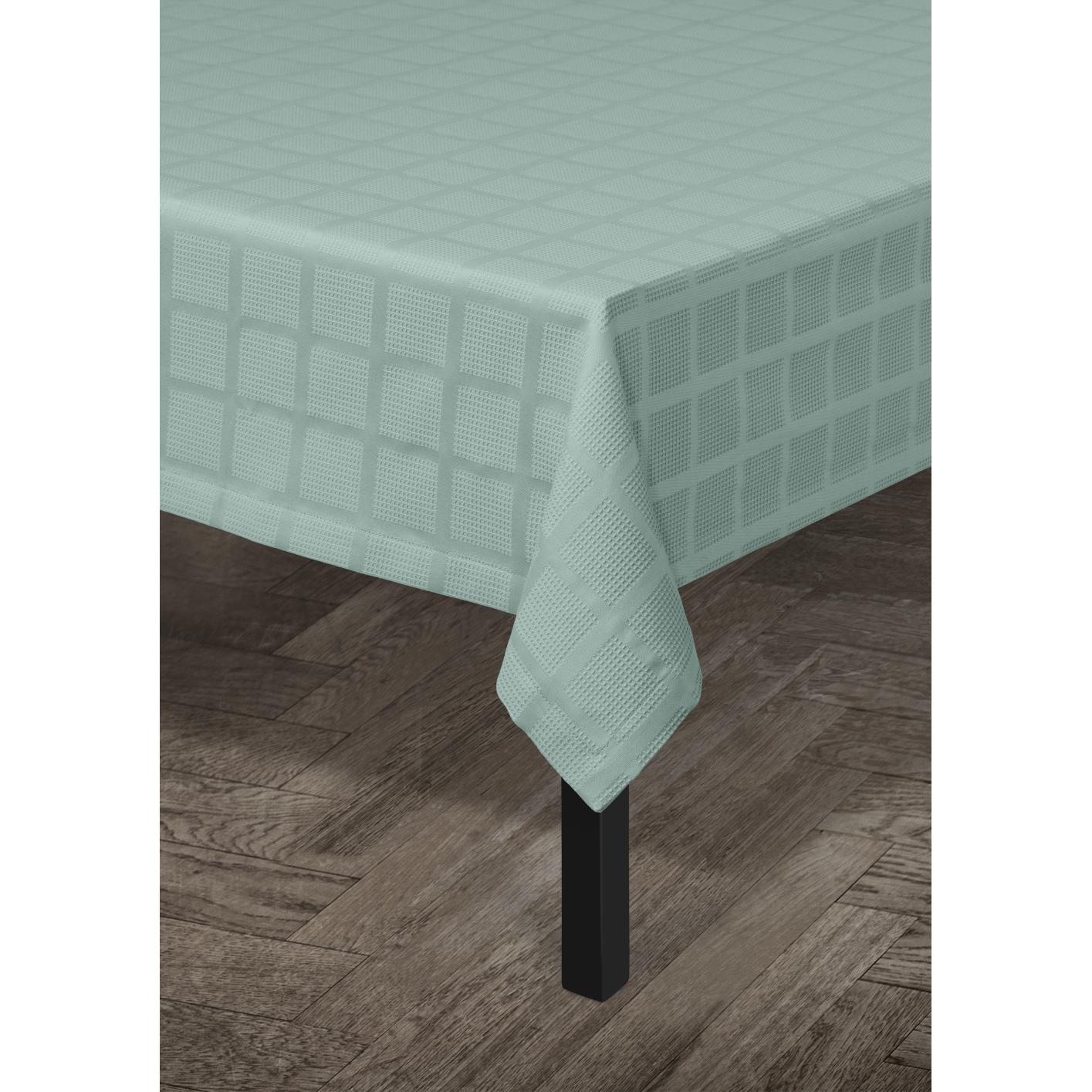 Juna Brick Damascus Tafelkleed turquoise, 150x270 cm