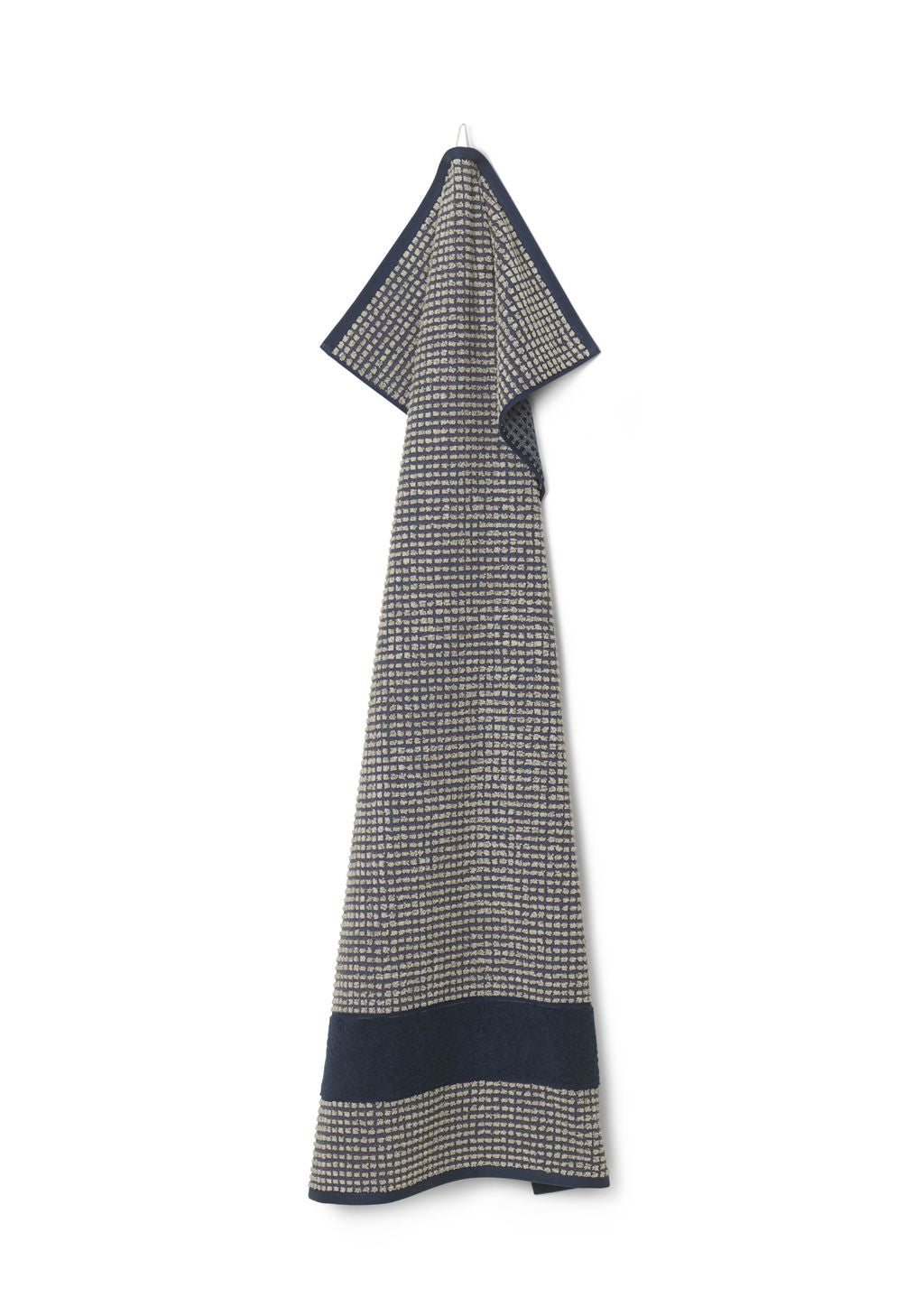 [product_category]-Juna Check Towel 70 X140 Cm, Dark Blue/Sand-Juna-5713397150672-615067-JUN-3