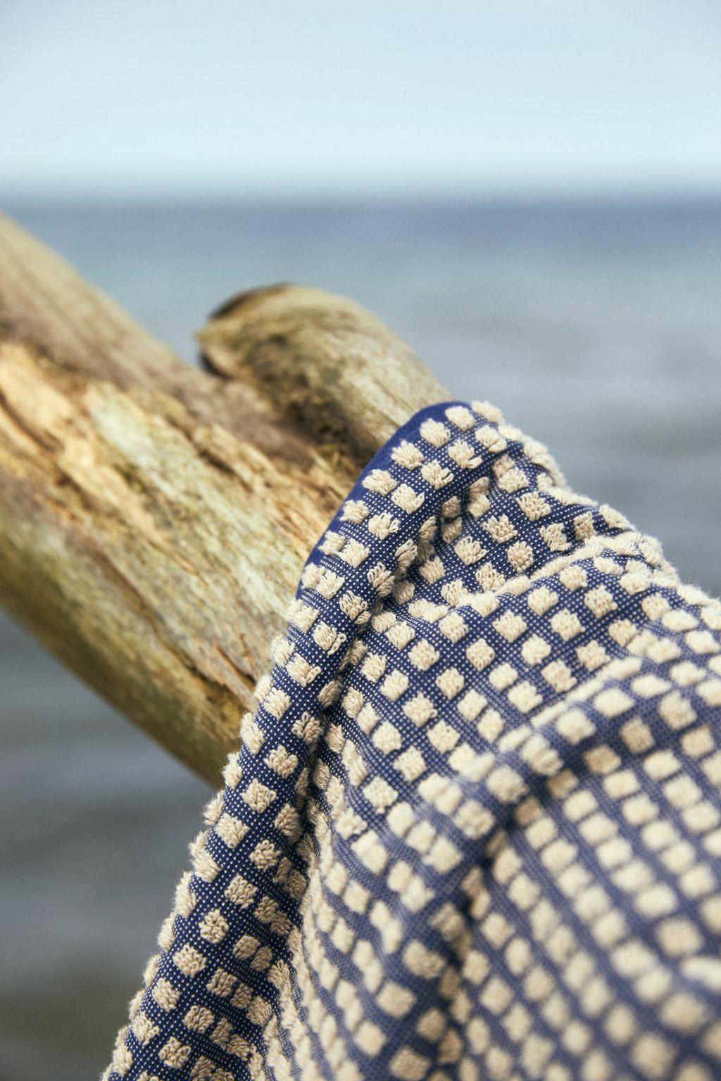[product_category]-Juna Check Towel 70 X140 Cm, Dark Blue/Sand-Juna-5713397150672-615067-JUN-9