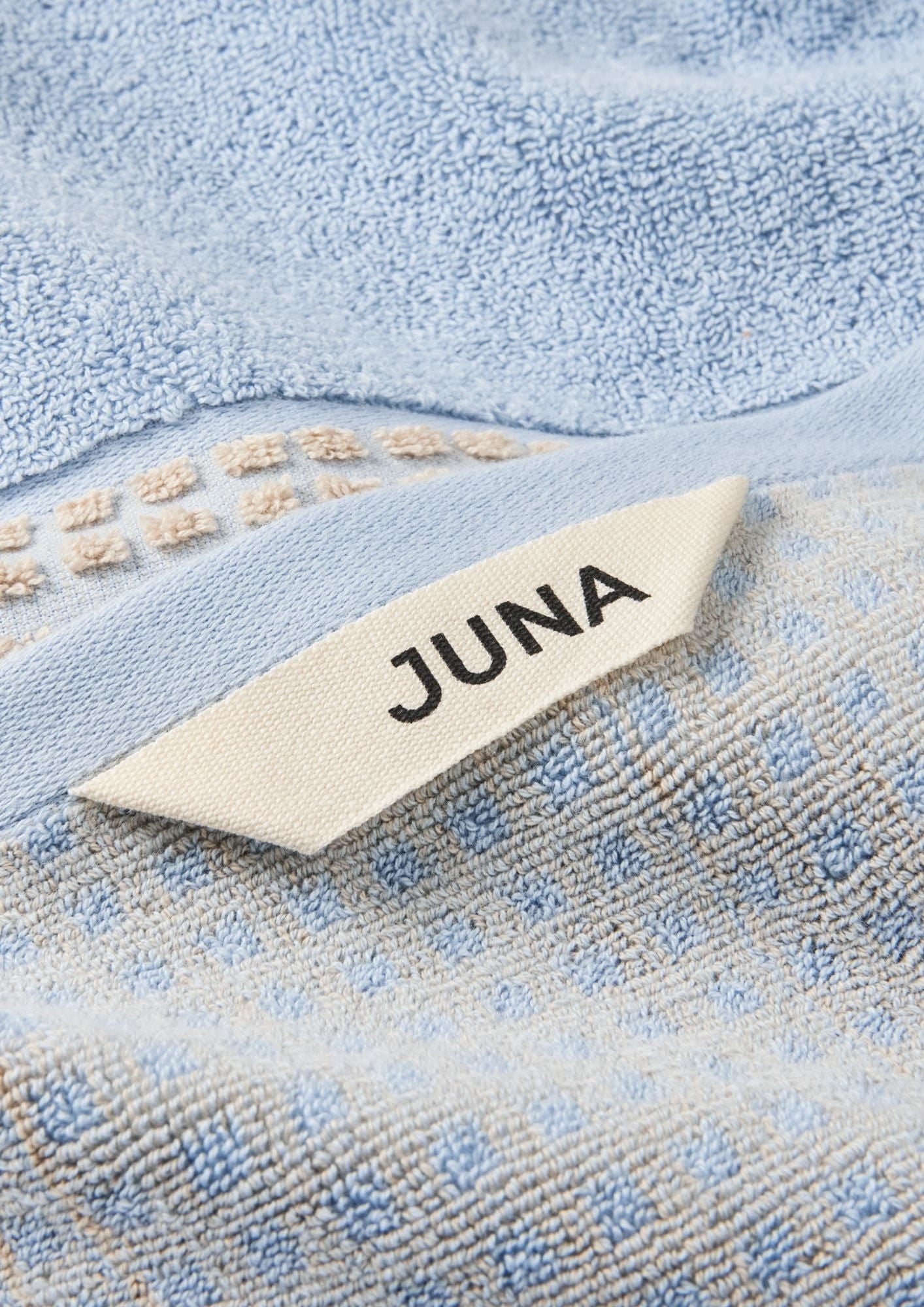 [product_category]-Juna Check Towel 70x140 Cm, Light Blue/Sand-Juna-5713397140765-614076-JUN-4