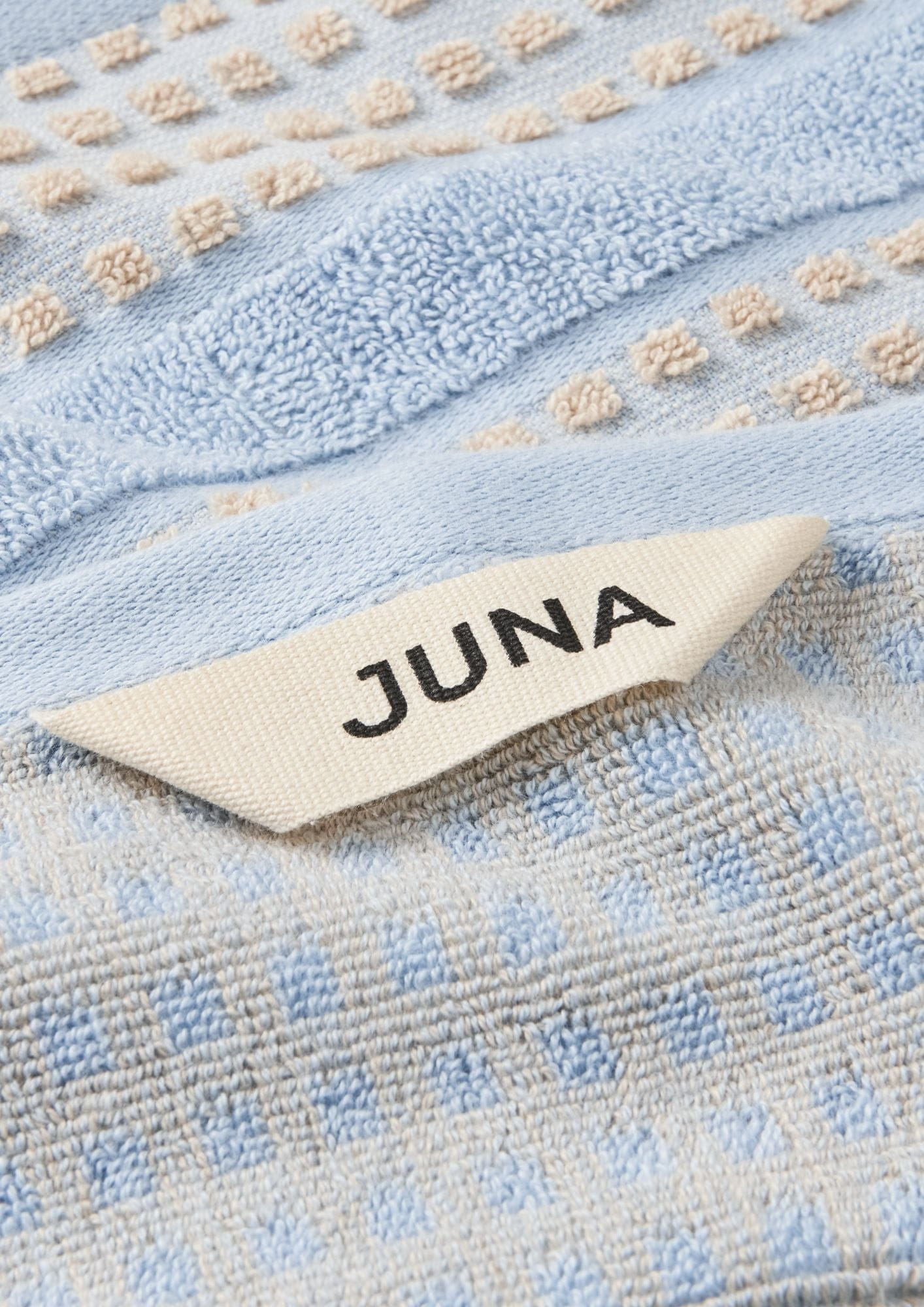 [product_category]-Juna Check Washcloth 30x30 Cm, Light Blue/Sand-Juna-5713397140741-614074-JUN-3