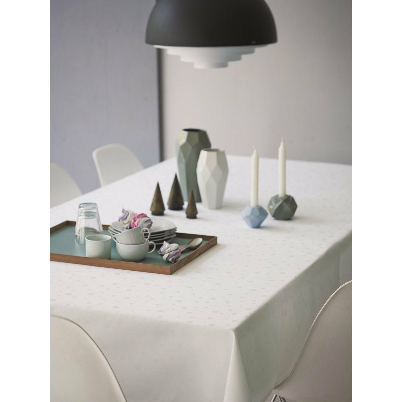 Juna Easter Damask ubrus světle zelená, 150x180 cm