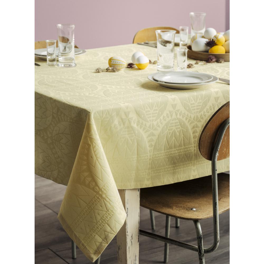 [product_category]-Juna Easter Damask Tablecloth Yellow, 150x220 Cm-Juna-5713397073858-607385-JUN-3