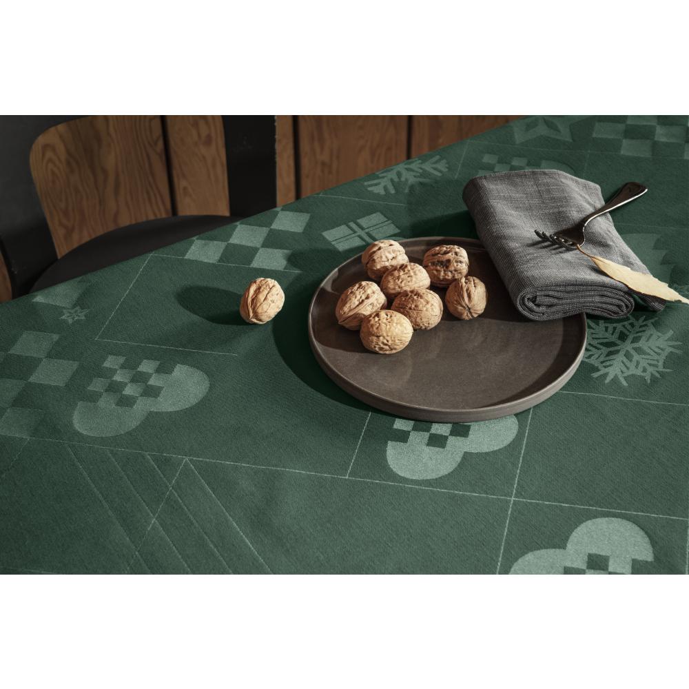[product_category]-Juna Natale Damasque Tablecloth Green, 150x220 Cm-Juna-5713397074909-607490-JUN-5