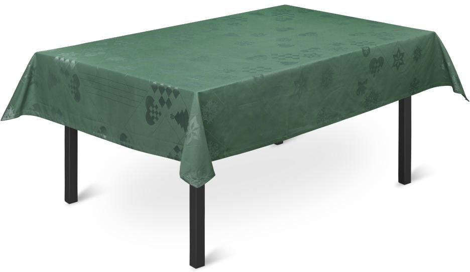 [product_category]-Juna Natale Damasque Tablecloth Green, 150x320 Cm-Juna-5713397074923-607492-JUN-1