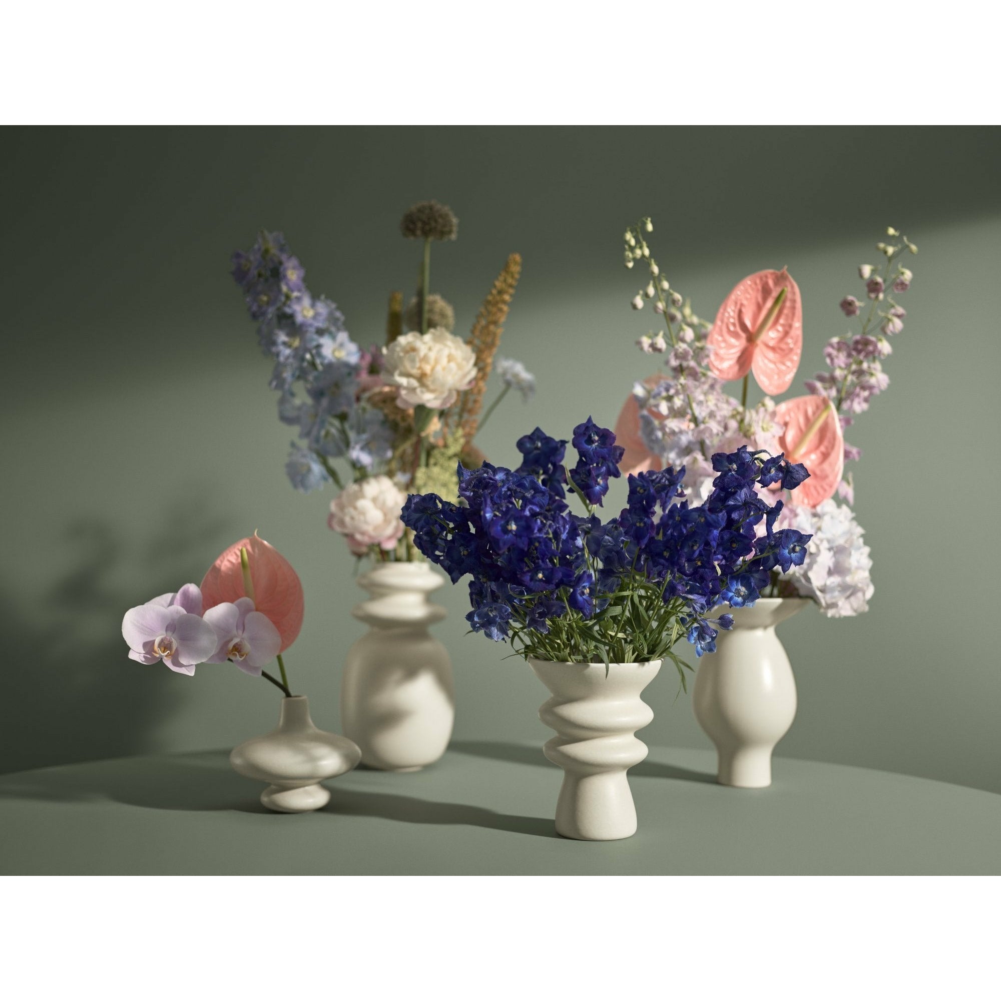 Kähler Contour Vase Blue, 29cm