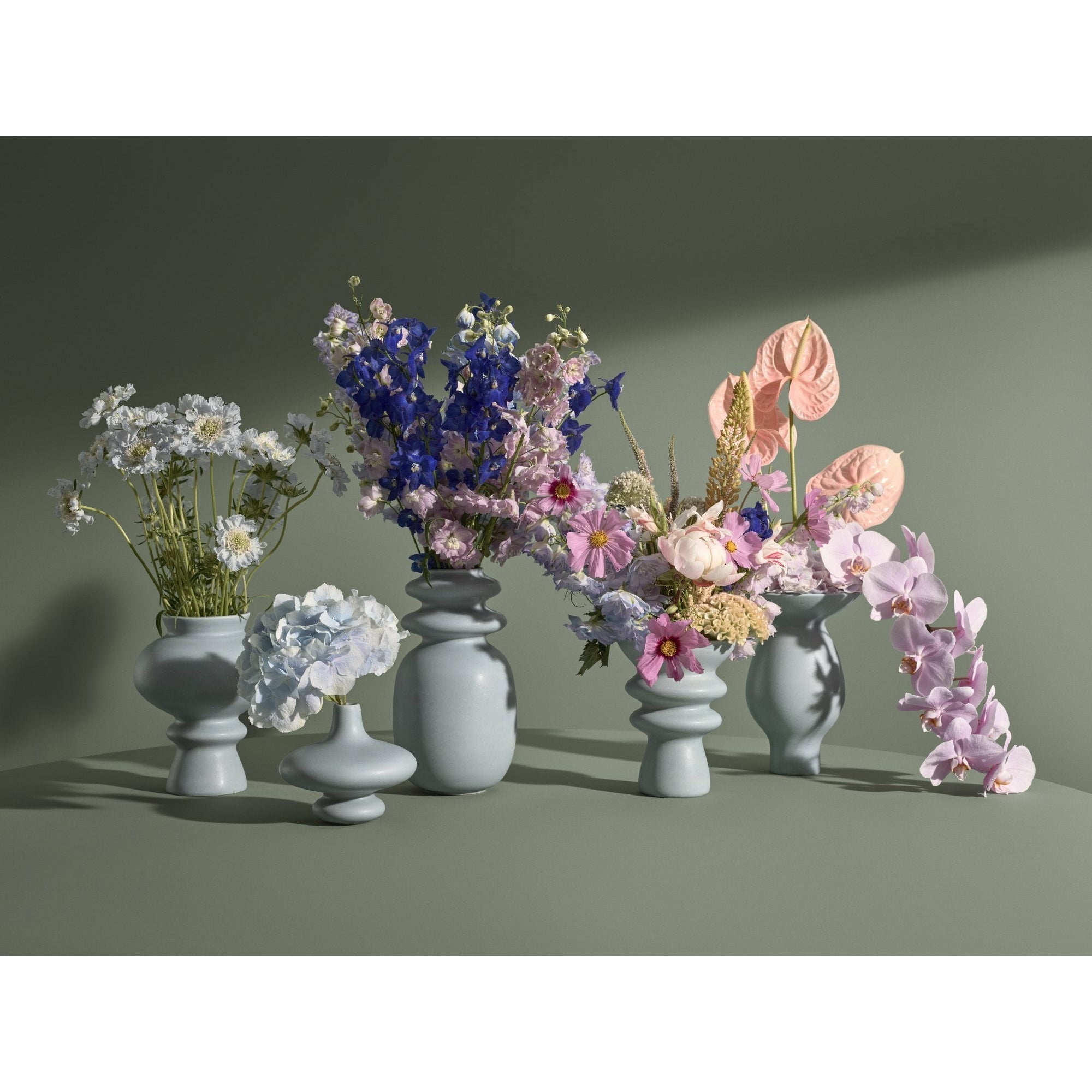 Kähler Contour Vase Blue, 29cm
