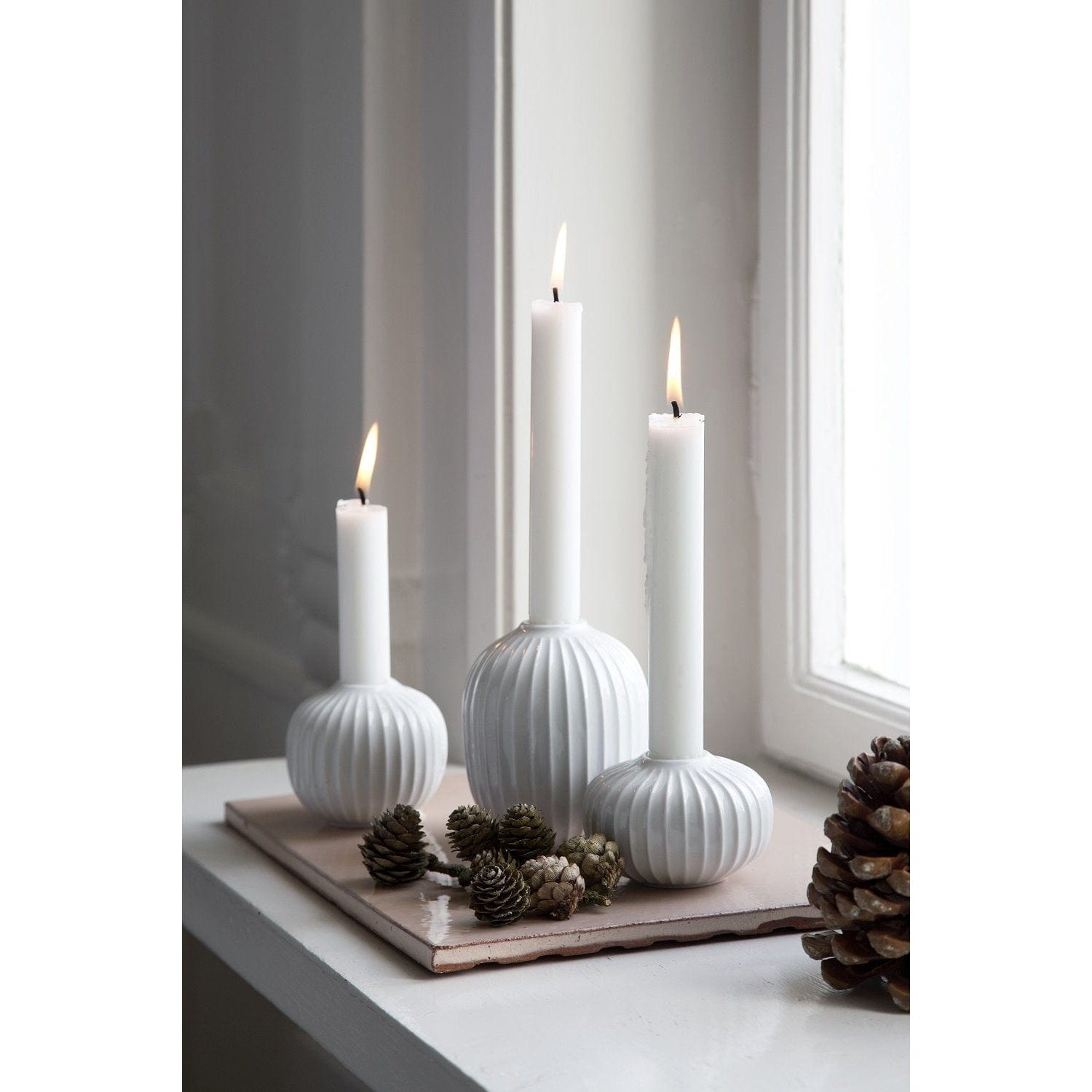 [product_category]-Kähler Hammershøi Block Candlestick ø5cm, White-Kähler-5703779991191-693134-KAE-2