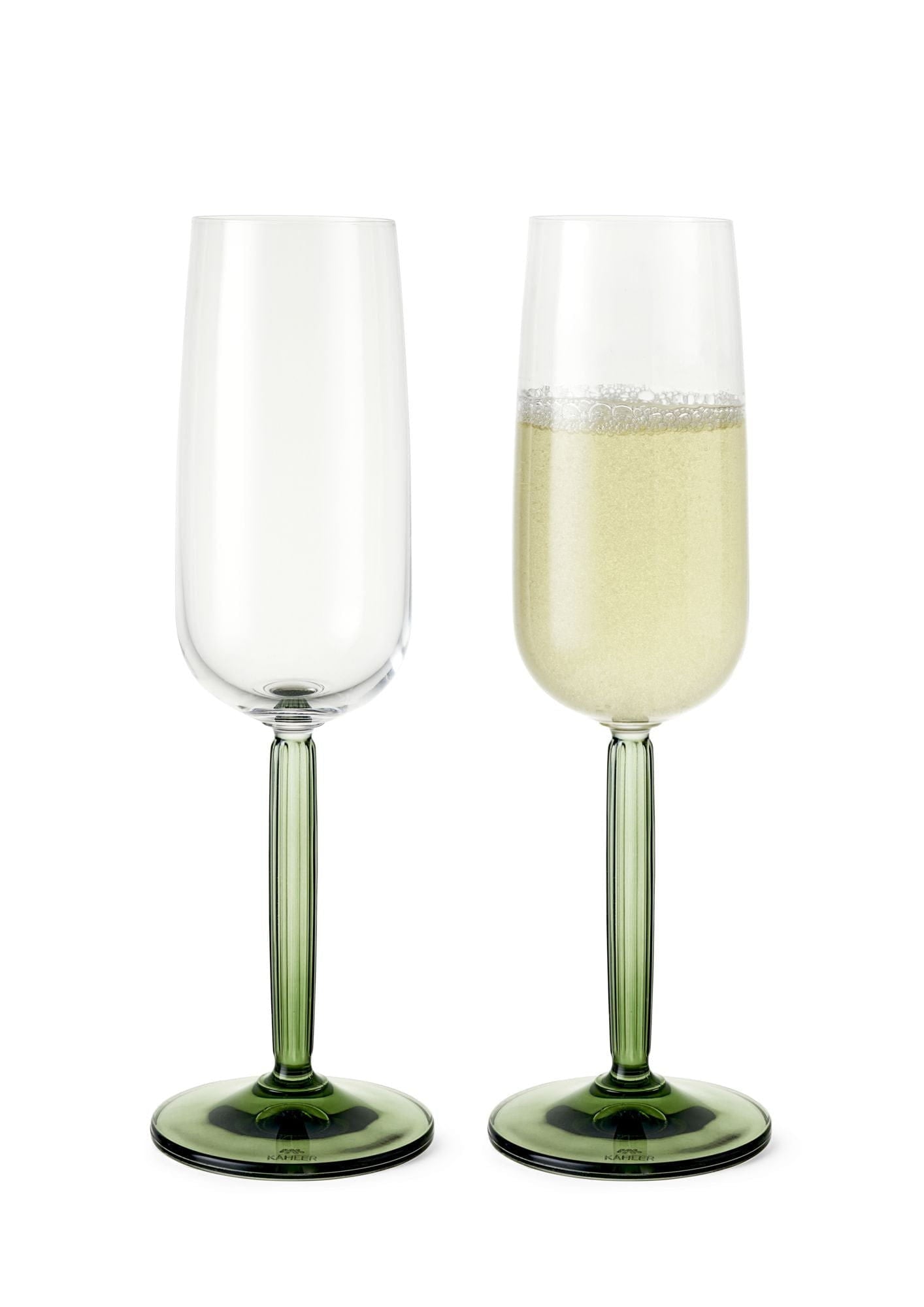 [product_category]-Kähler Hammershøi Champagne Glass Set Of 240 Ml, Green-Kähler-5703779187488-693071-KAH-3