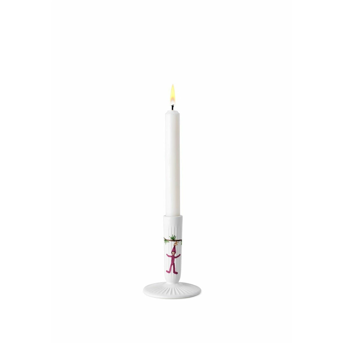 [product_category]-Kähler Hammershøi Christmas Candlestick 12 Cm, White With Decoration-Kähler-5703779184401-693248-KAE-2