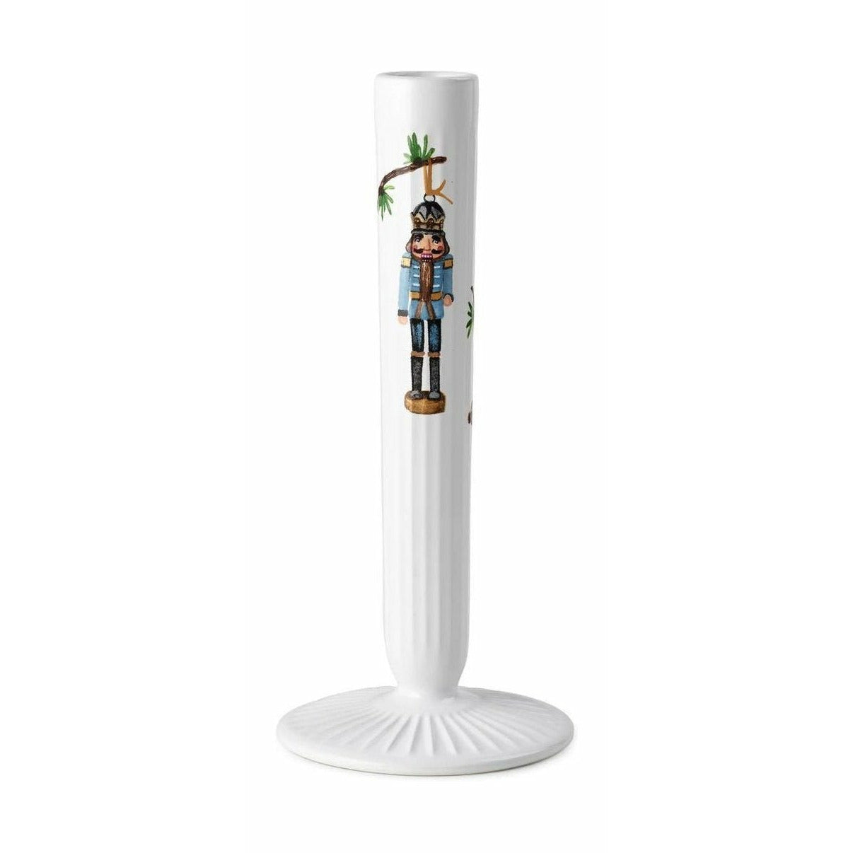 [product_category]-Kähler Hammershøi Christmas Candlestick 20 Cm, White With Decoration-Kähler-5703779184425-693250-KAE-1