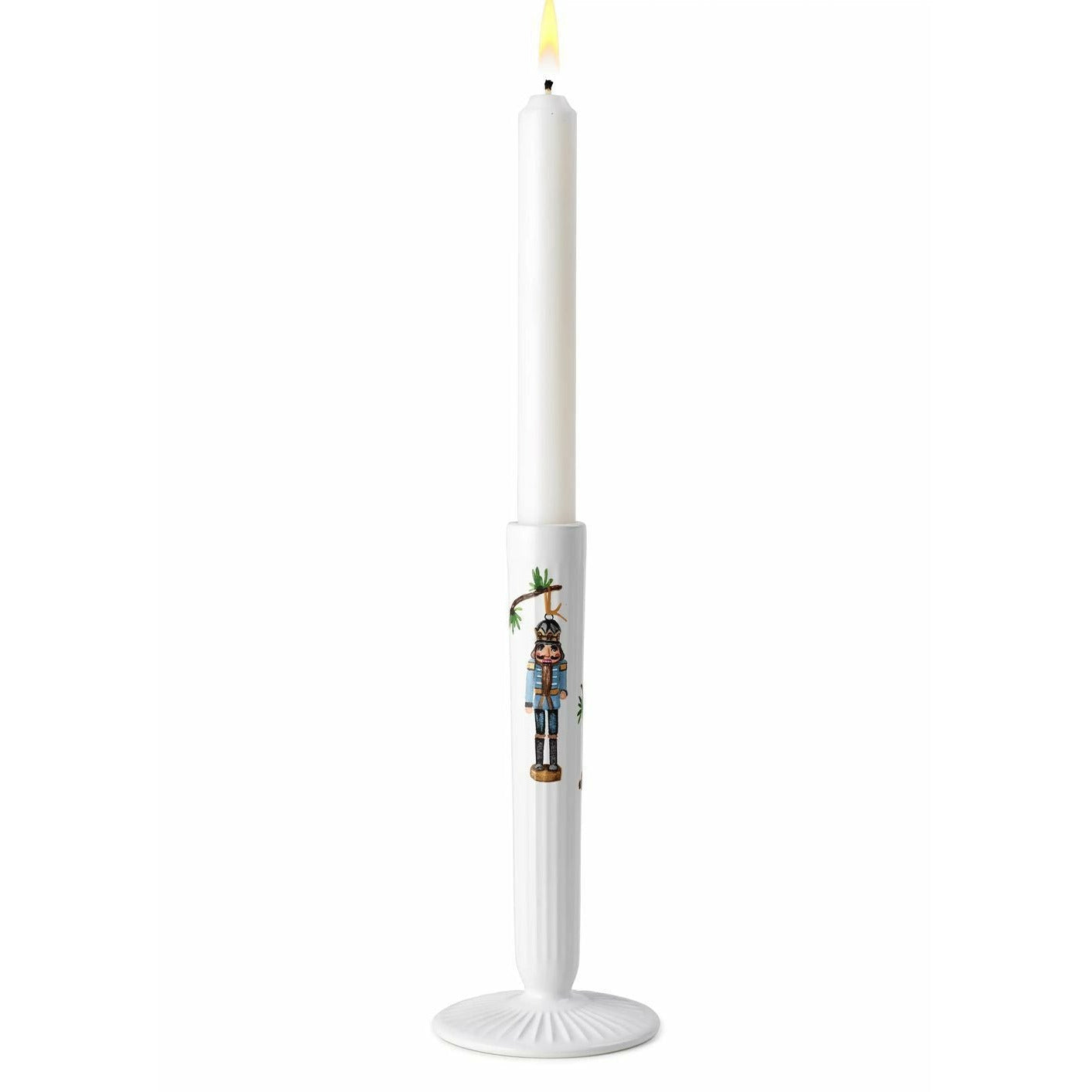 [product_category]-Kähler Hammershøi Christmas Candlestick 20 Cm, White With Decoration-Kähler-5703779184425-693250-KAE-2