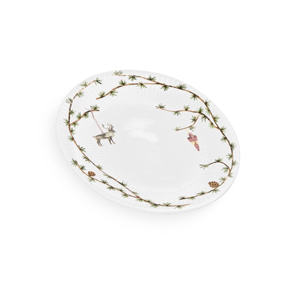 [product_category]-Kähler Hammershøi Christmas Oval Bowl 27x34 White With Decoration-Kähler-5703779183718-693206-KAH-1