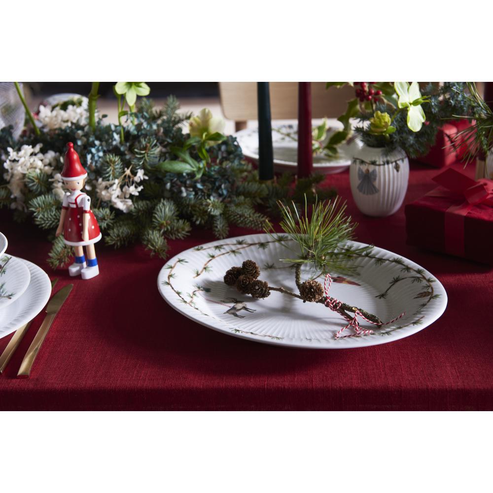 [product_category]-Kähler Hammershøi Christmas Oval Bowl 27x34 White With Decoration-Kähler-5703779183718-693206-KAH-2