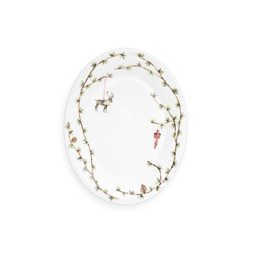 [product_category]-Kähler Hammershøi Christmas Oval Bowl 27x34 White With Decoration-Kähler-5703779183718-693206-KAH-3